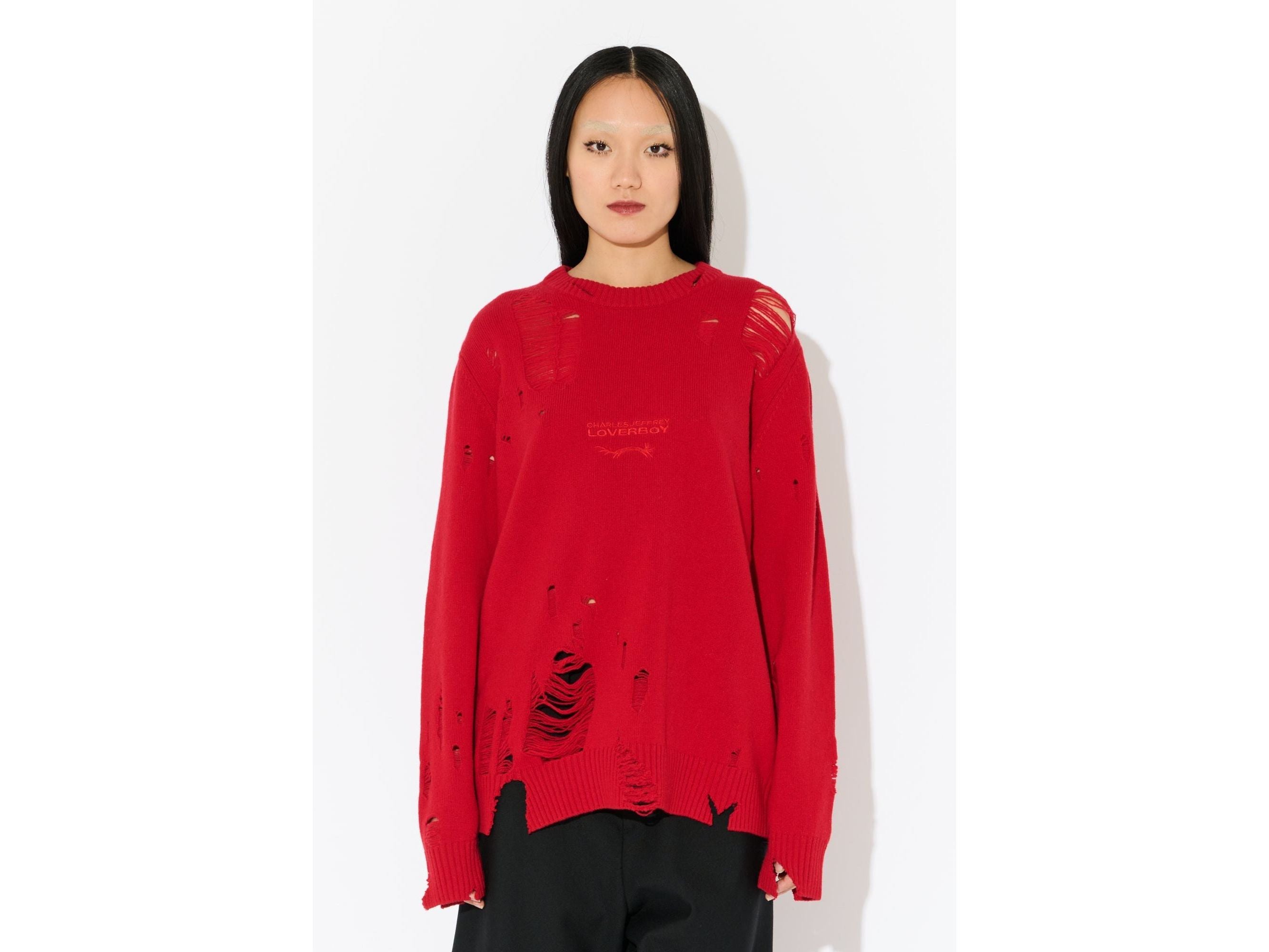 DISTRESSED LOGO JUMPER