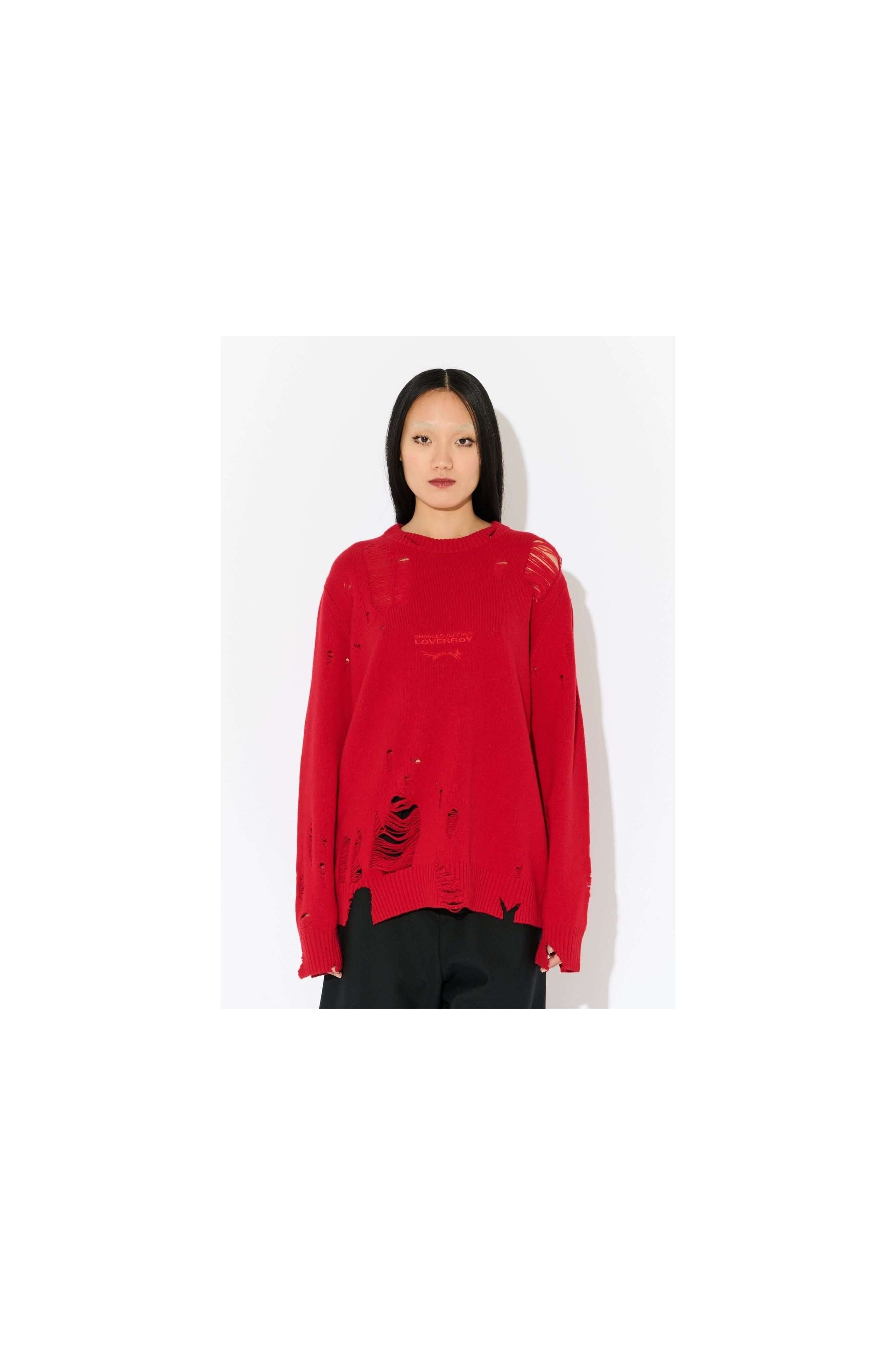 DISTRESSED LOGO JUMPER