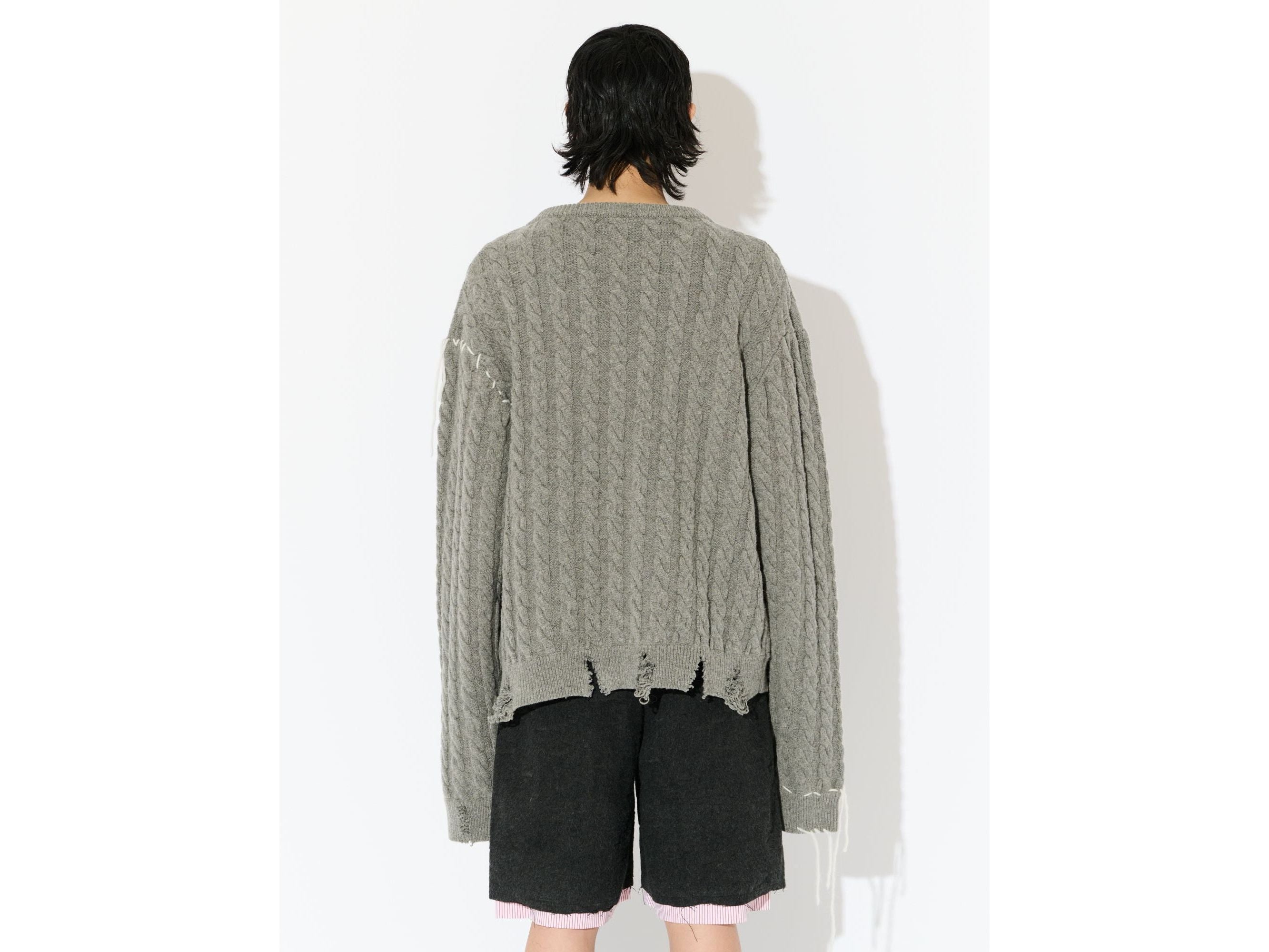 LABEL CABLE KNITTED JUMPER