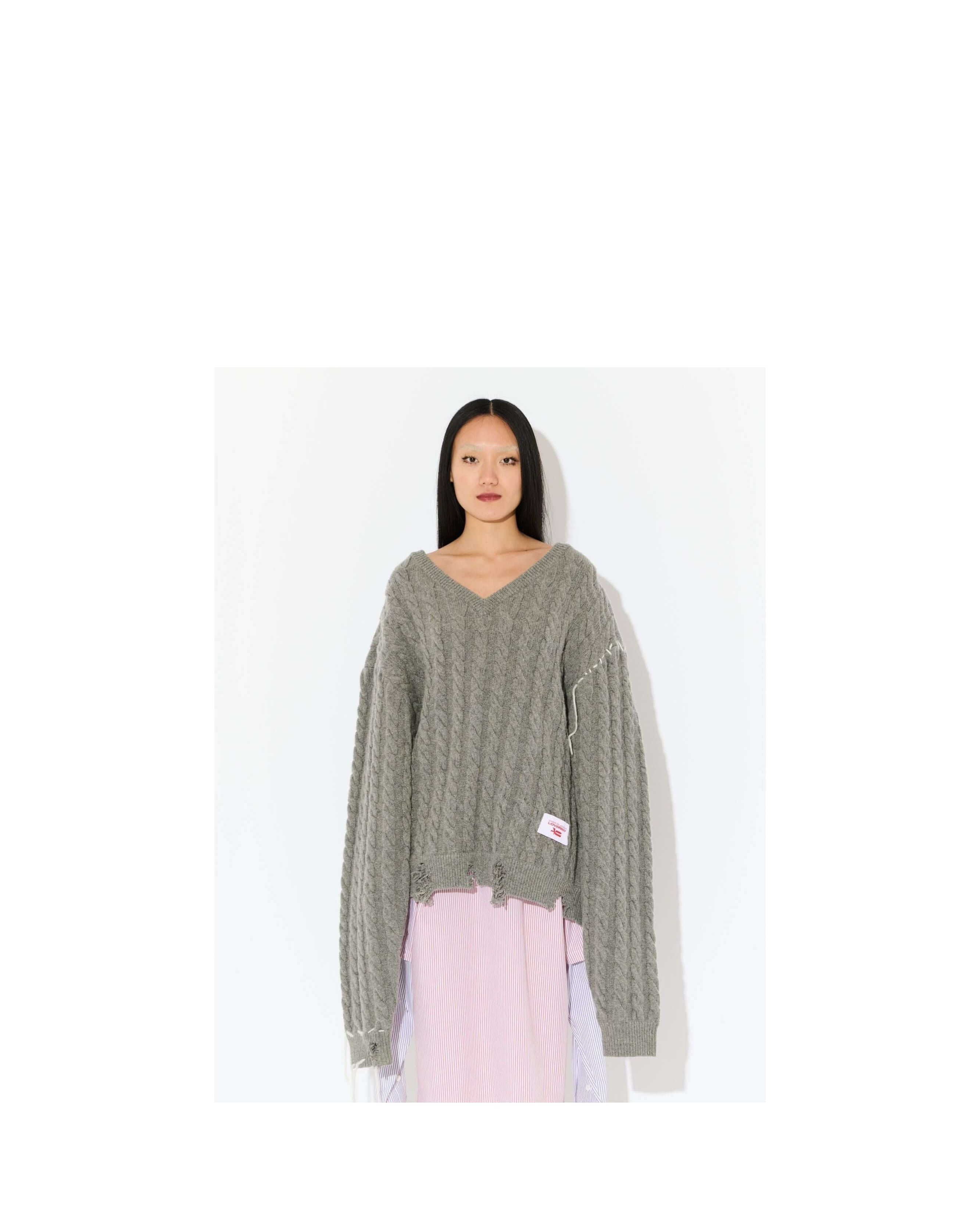 LABEL CABLE KNITTED JUMPER