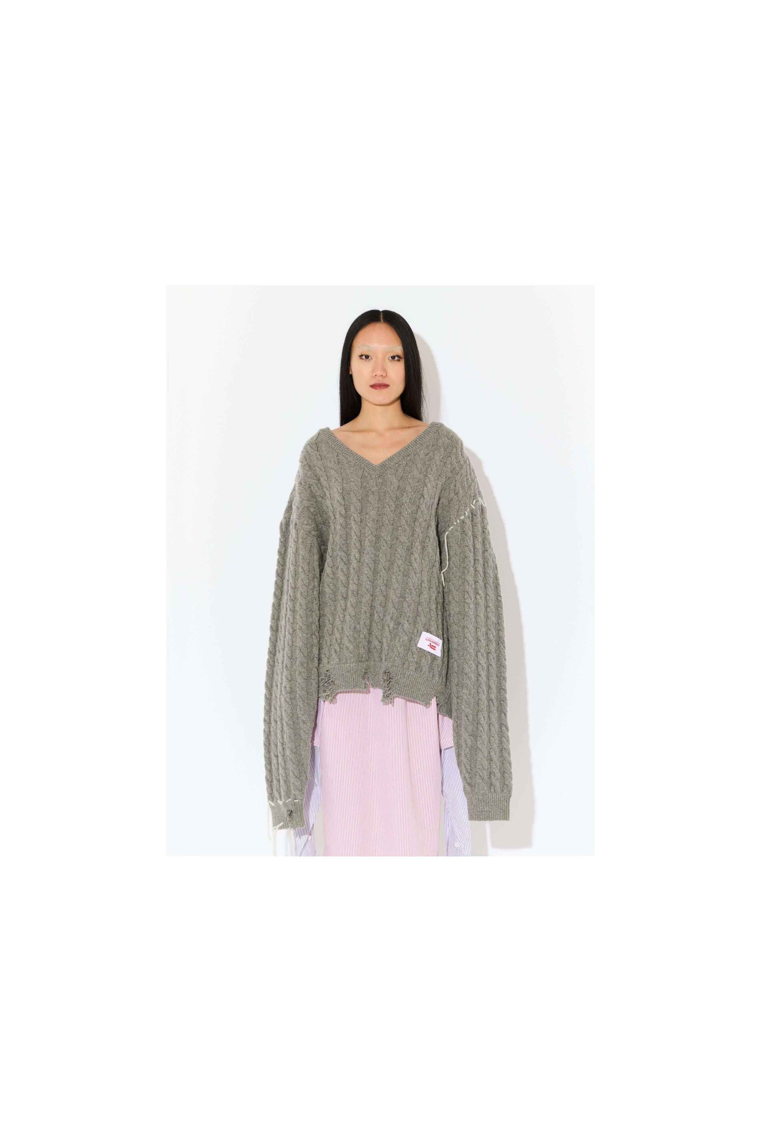 LABEL CABLE KNITTED JUMPER