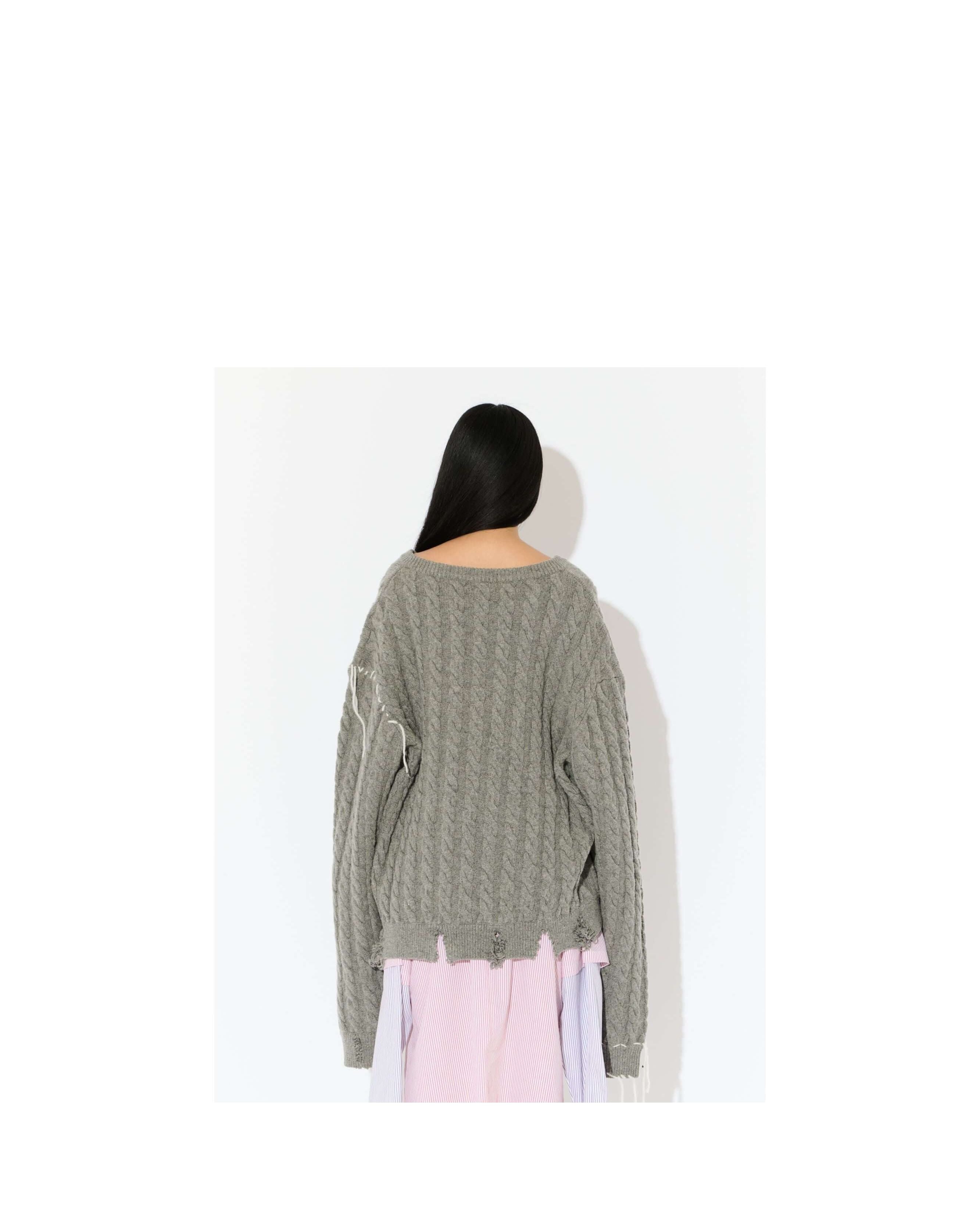 LABEL CABLE KNITTED JUMPER