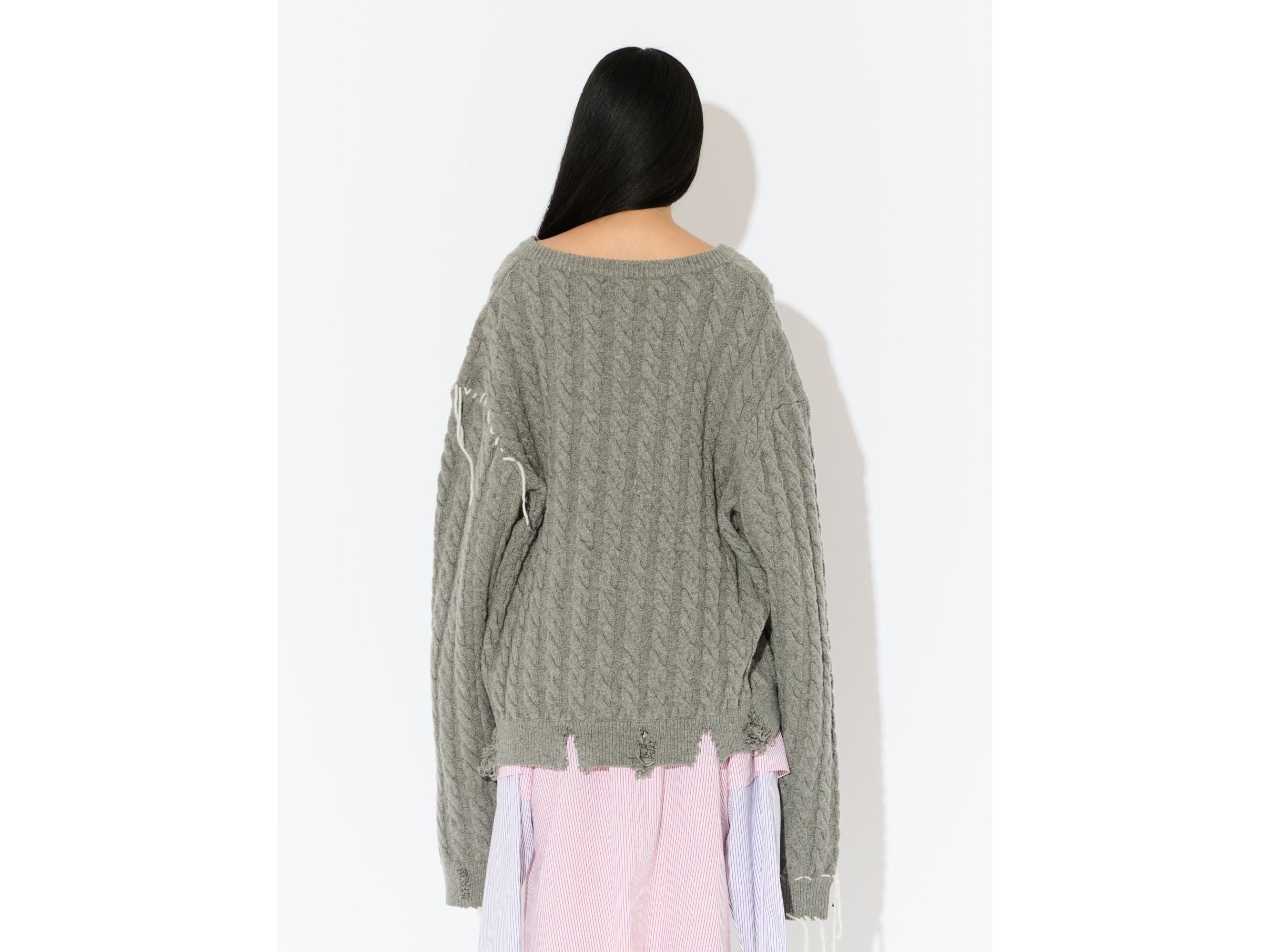LABEL CABLE KNITTED JUMPER
