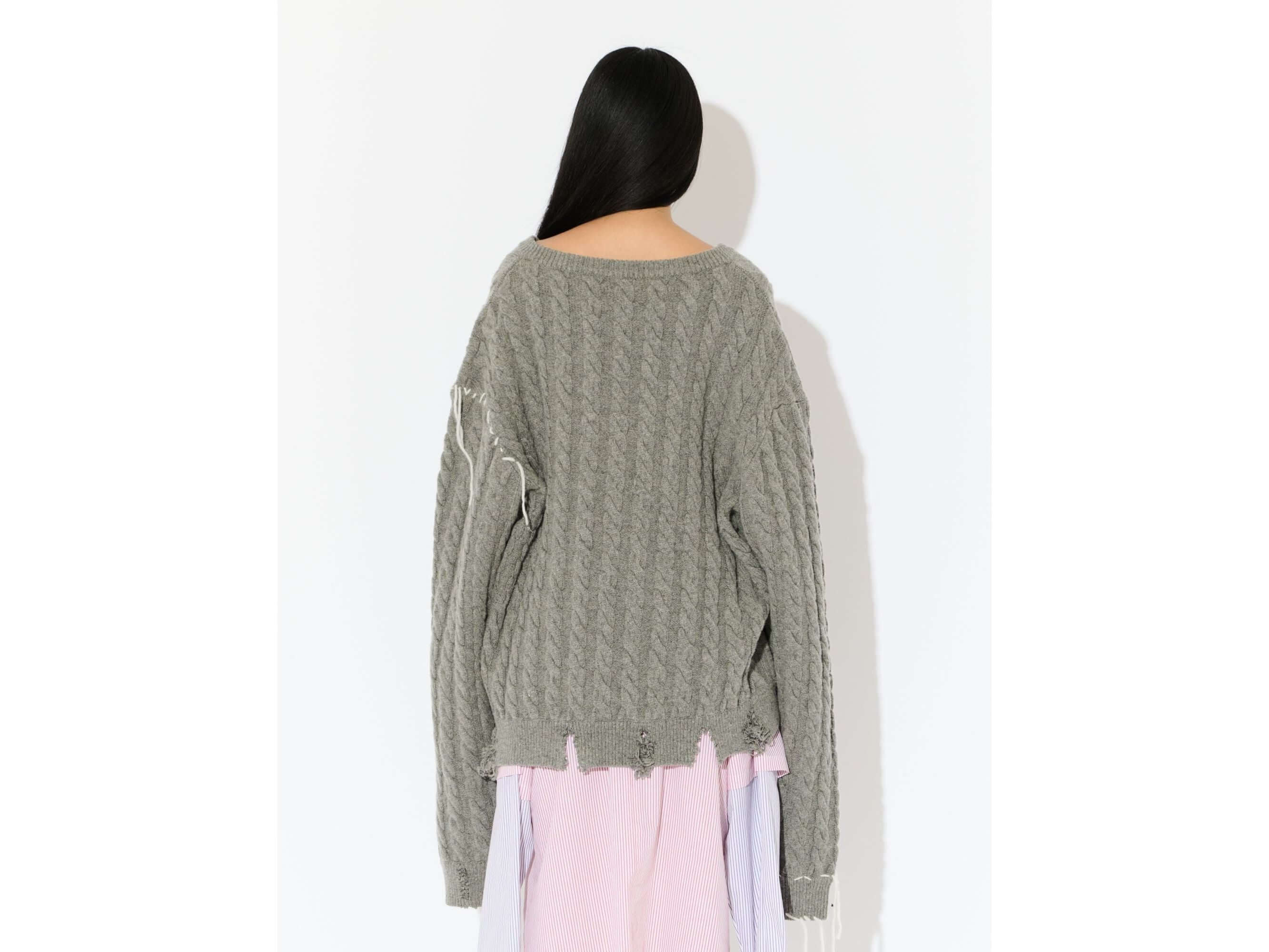 LABEL CABLE KNITTED JUMPER
