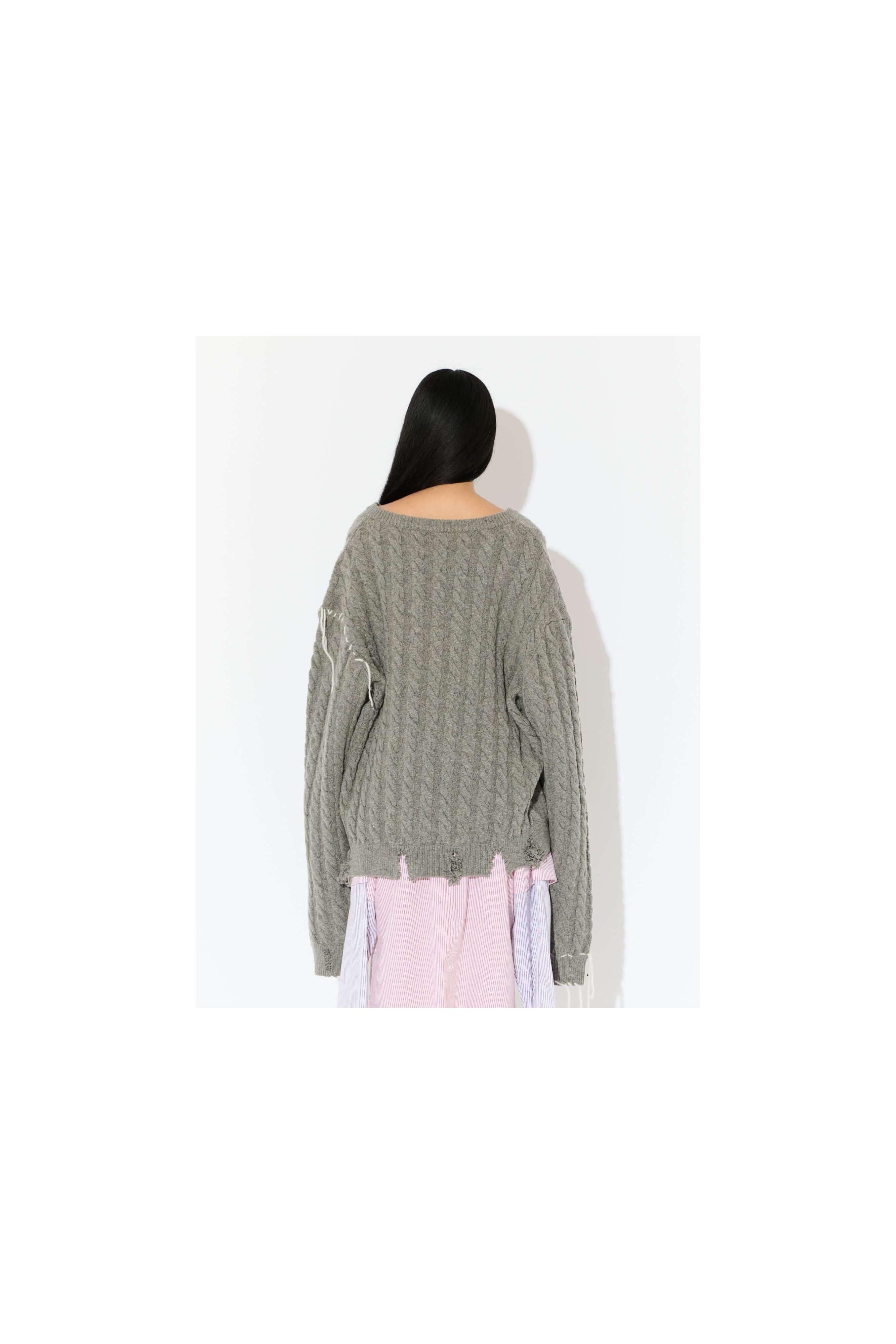 LABEL CABLE KNITTED JUMPER
