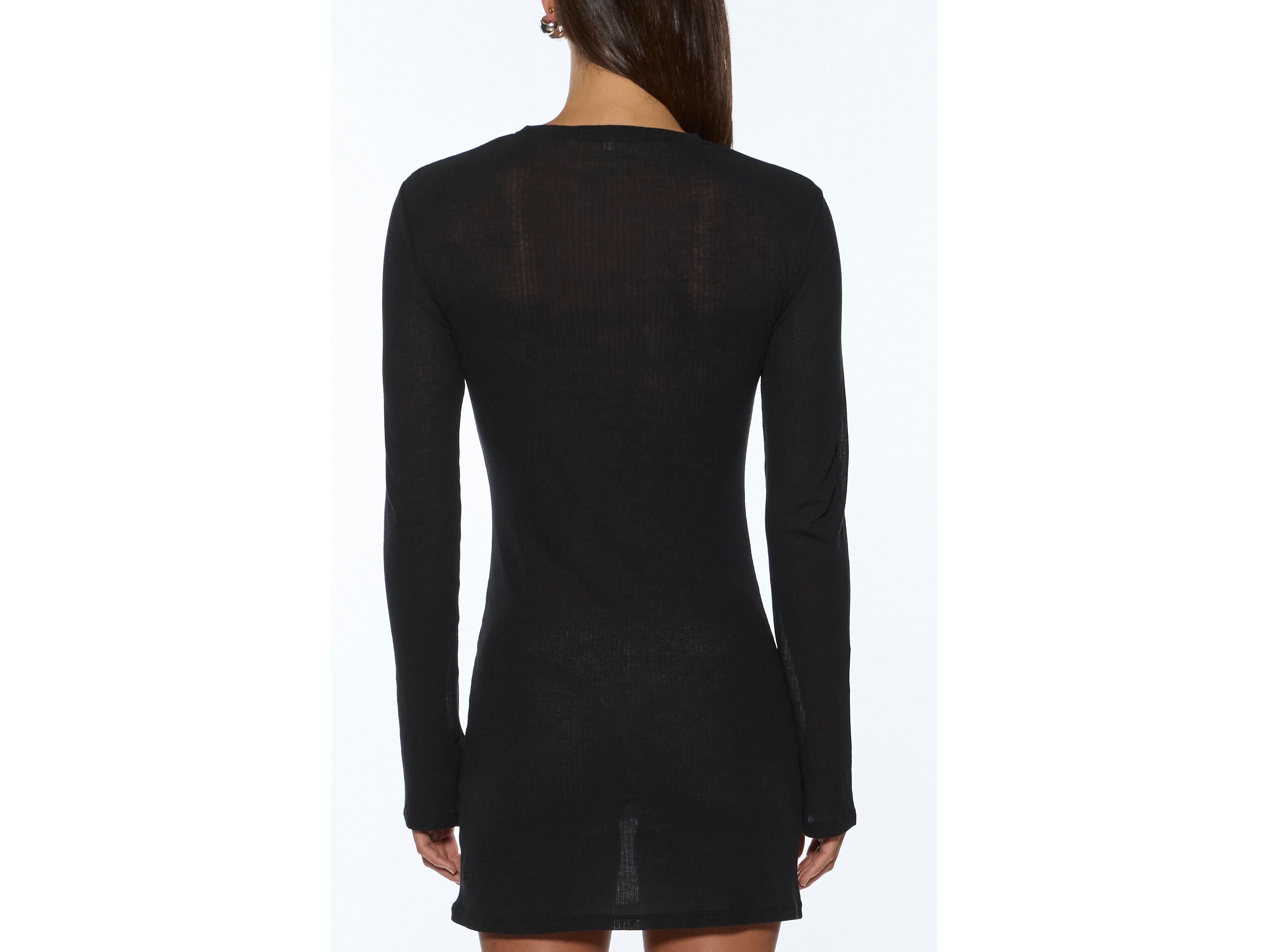 crawford ls mini dress black