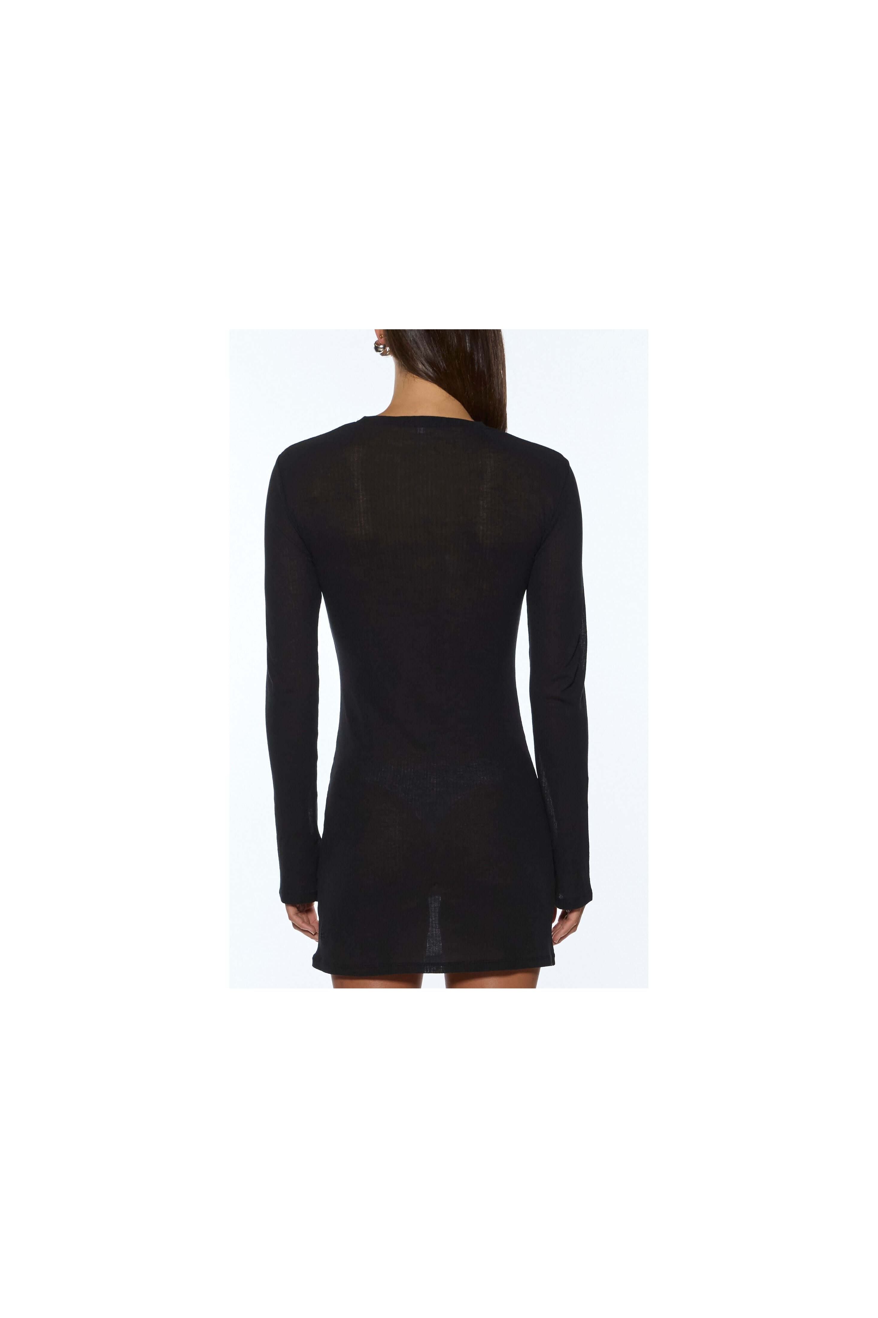 crawford ls mini dress black