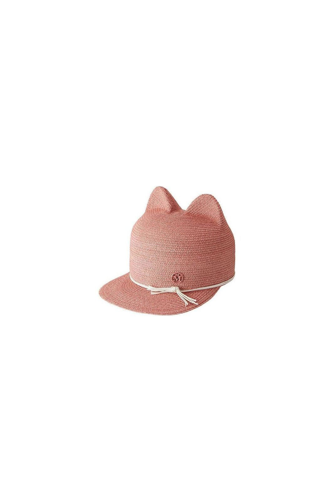 Chapeau casquette Jamie pour enfants, style pratique et protection solaire, couleur rose avec oreilles de chat.