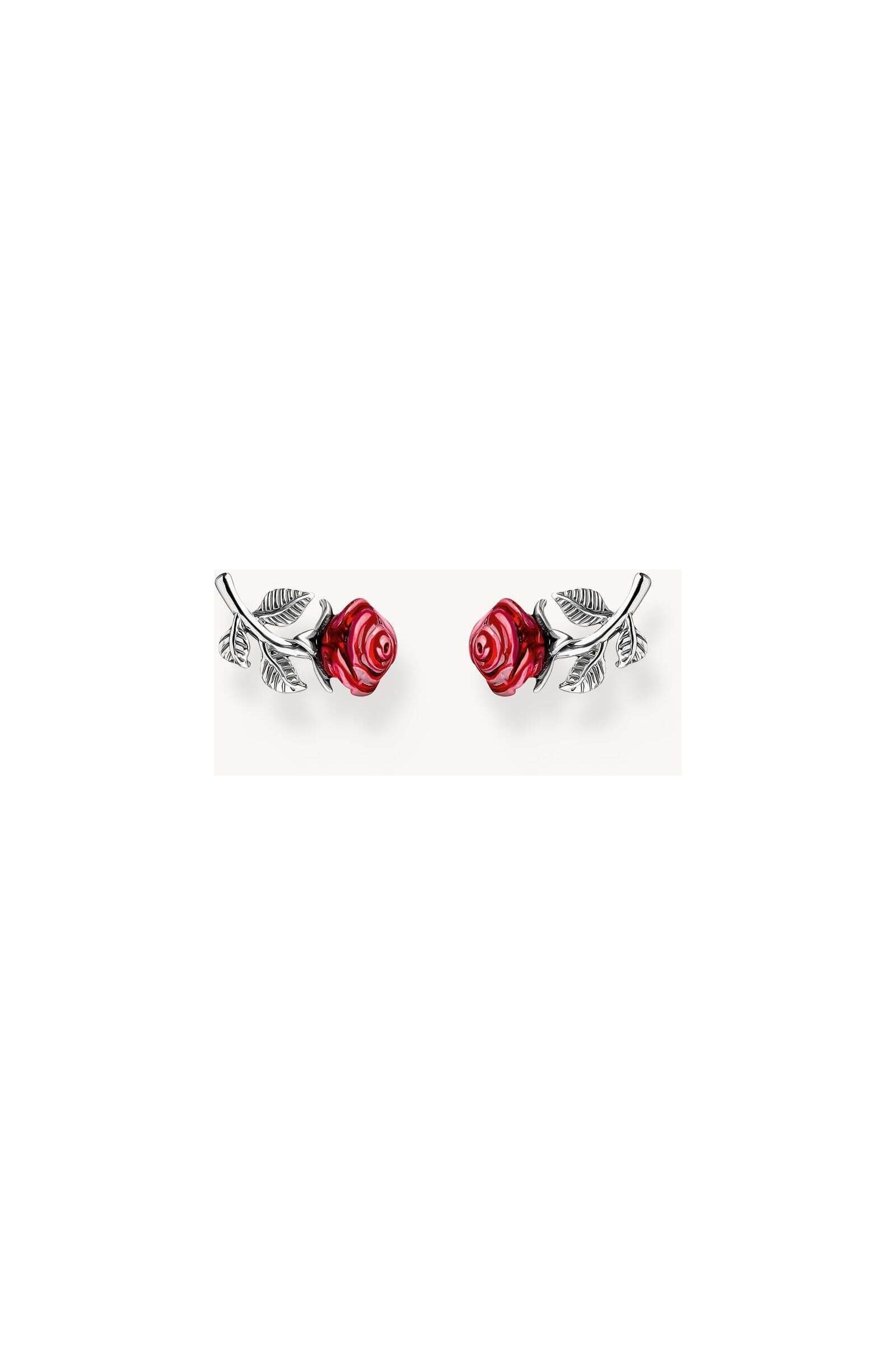 Clous d'oreilles Roses Romance en argent recyclé, plaqué or, design victorien, fleurs en forme de rose détaillées.