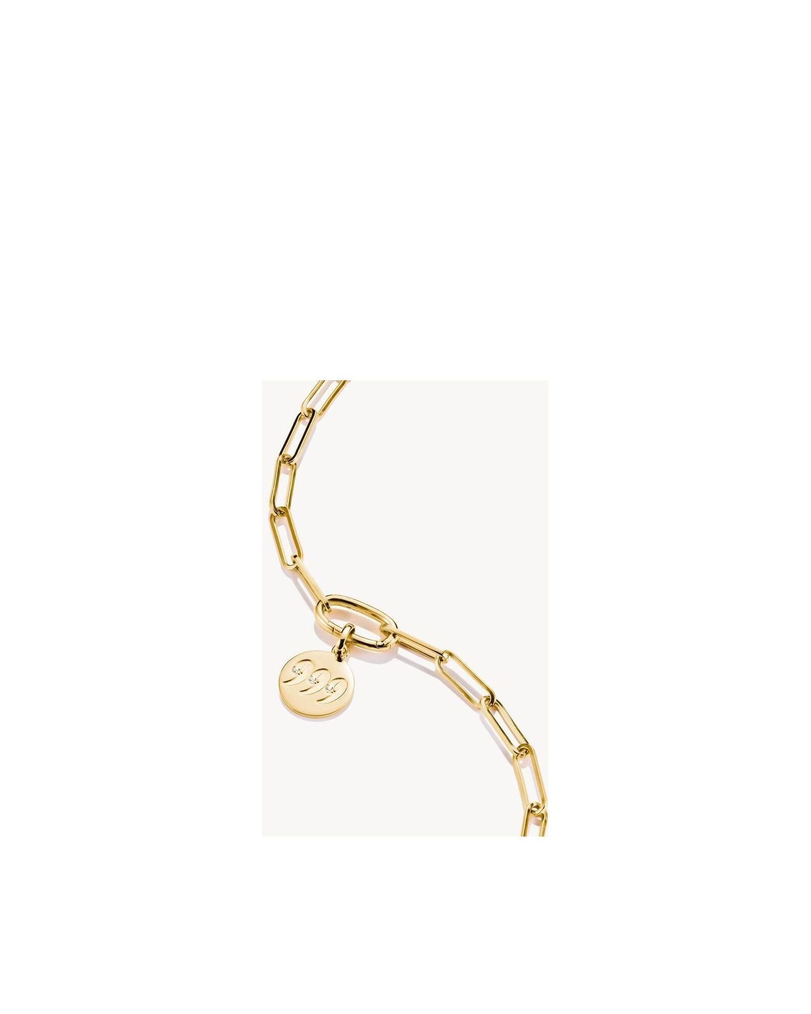 Pendentif charm en or plaqué avec le chiffre angélique 999 et un design élégant.