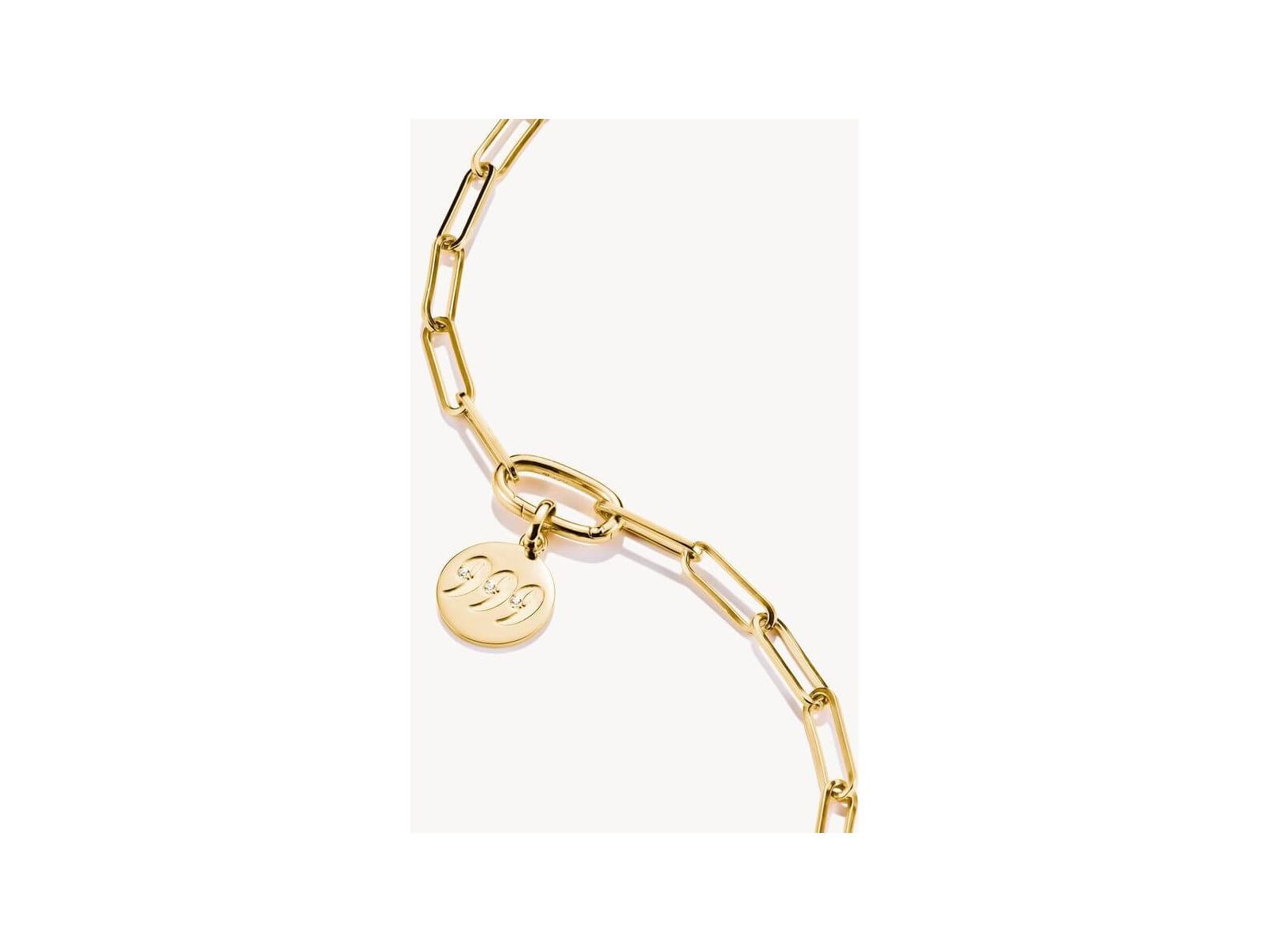 Pendentif charm en or plaqué avec le chiffre angélique 999 et un design élégant.