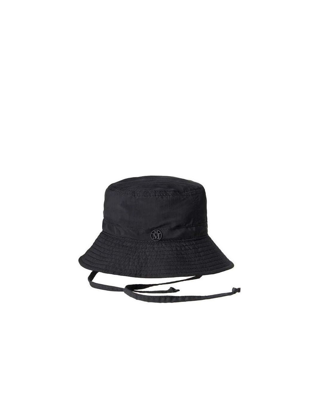 Chapeau bob noir Angele en lycra, idéal pour activités aquatiques et protection solaire.
