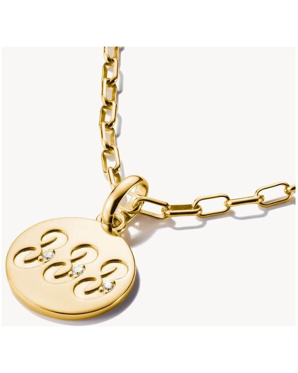 Pendentif charm angélique 333 en plaqué or avec zircons sur chaîne, symbole de soutien et de guidance.