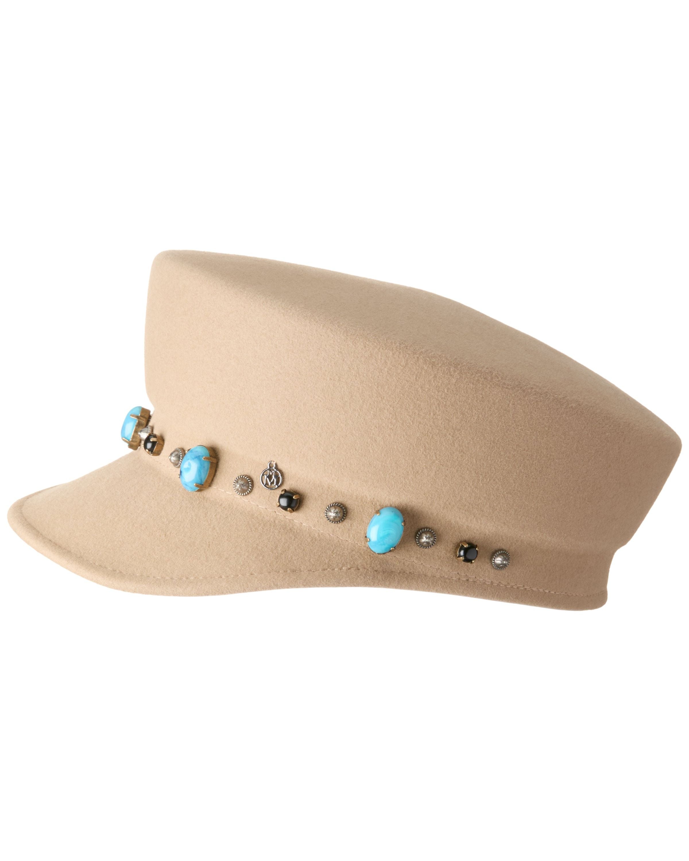 Abby Hat stone & Studs On Felt #Wool