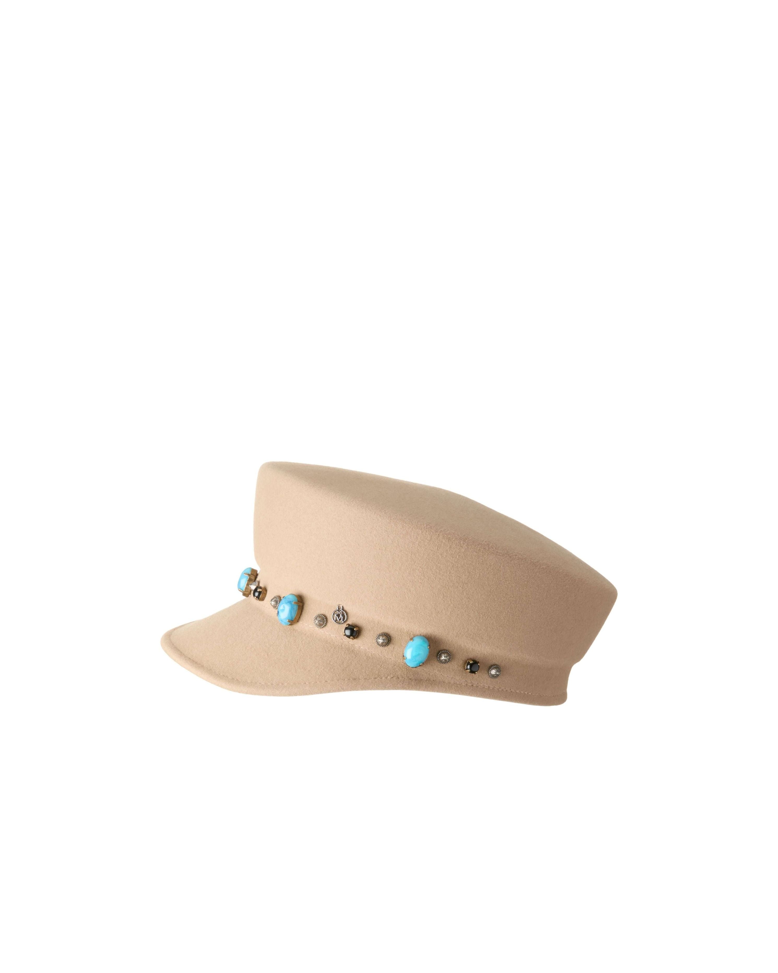 Abby Hat stone & Studs On Felt #Wool
