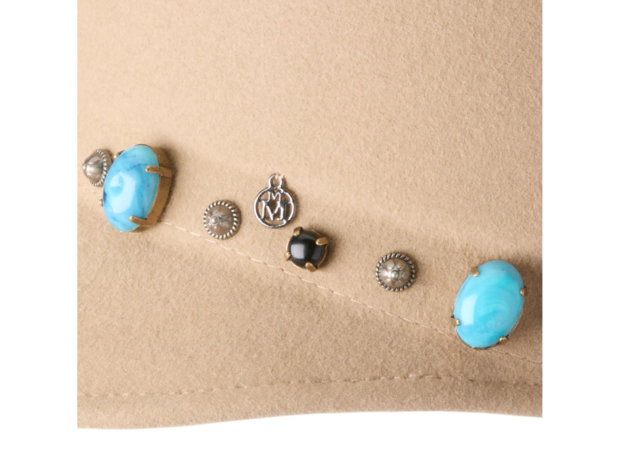 Abby Hat stone & Studs On Felt #Wool