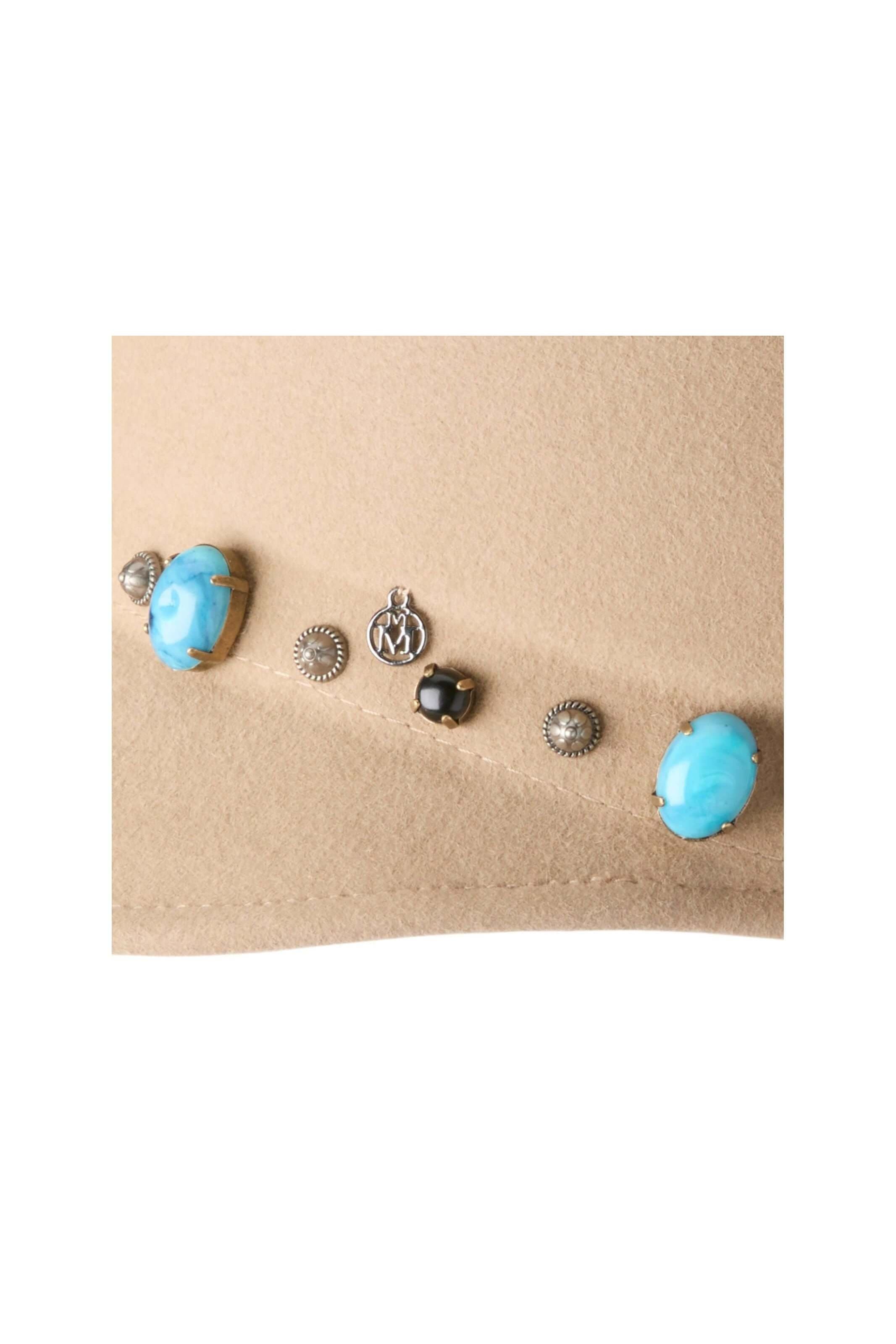 Abby Hat stone & Studs On Felt #Wool