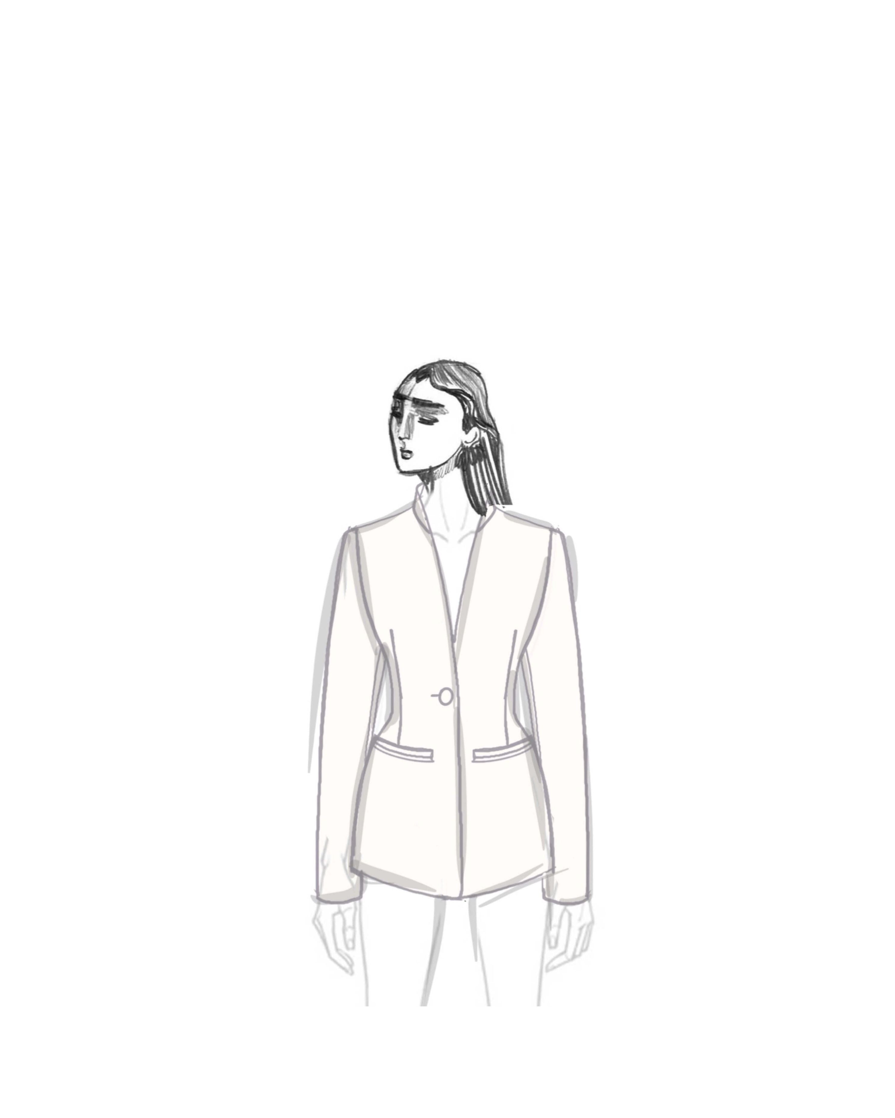 FITTED BLAZER IN CREPE