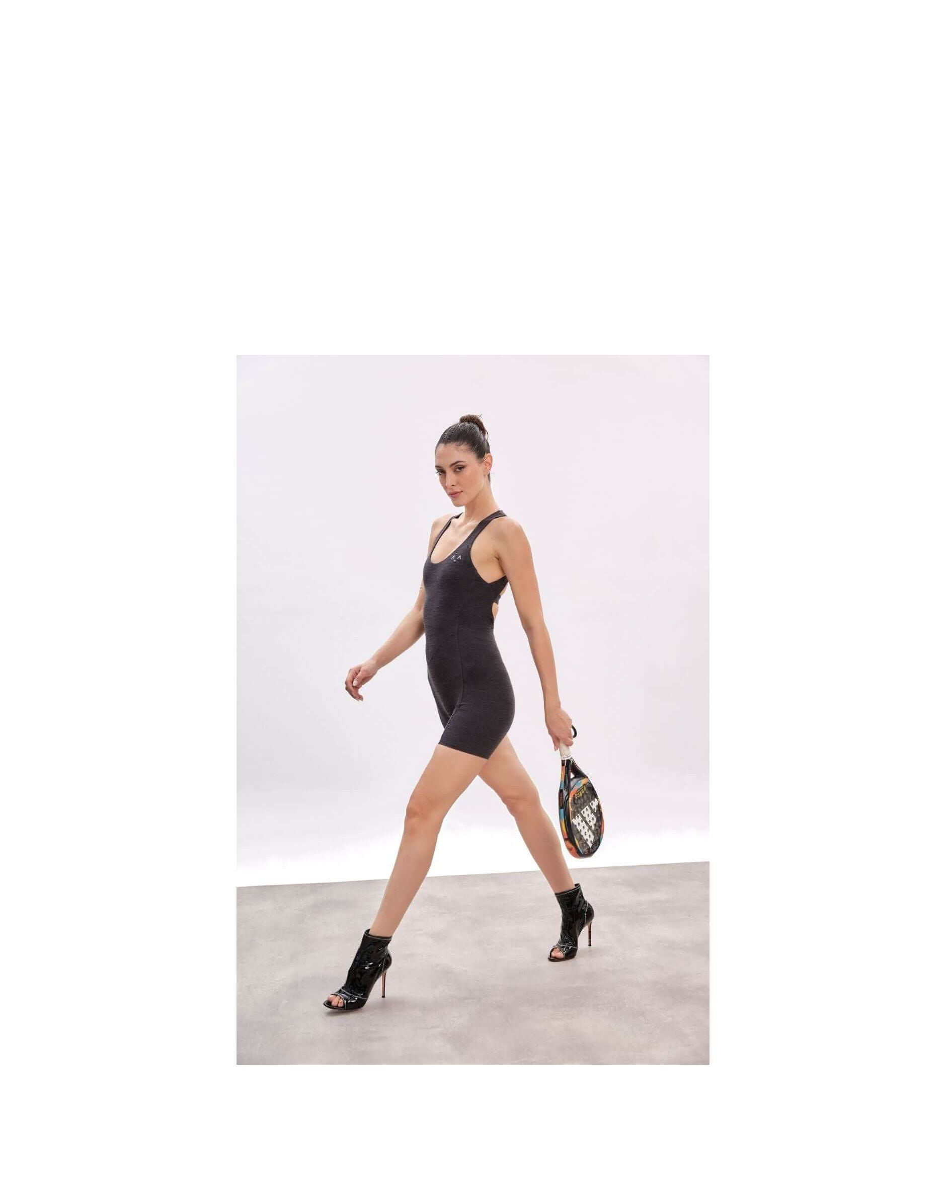 Ribbed Sculpt Open Back Jumpsuit
