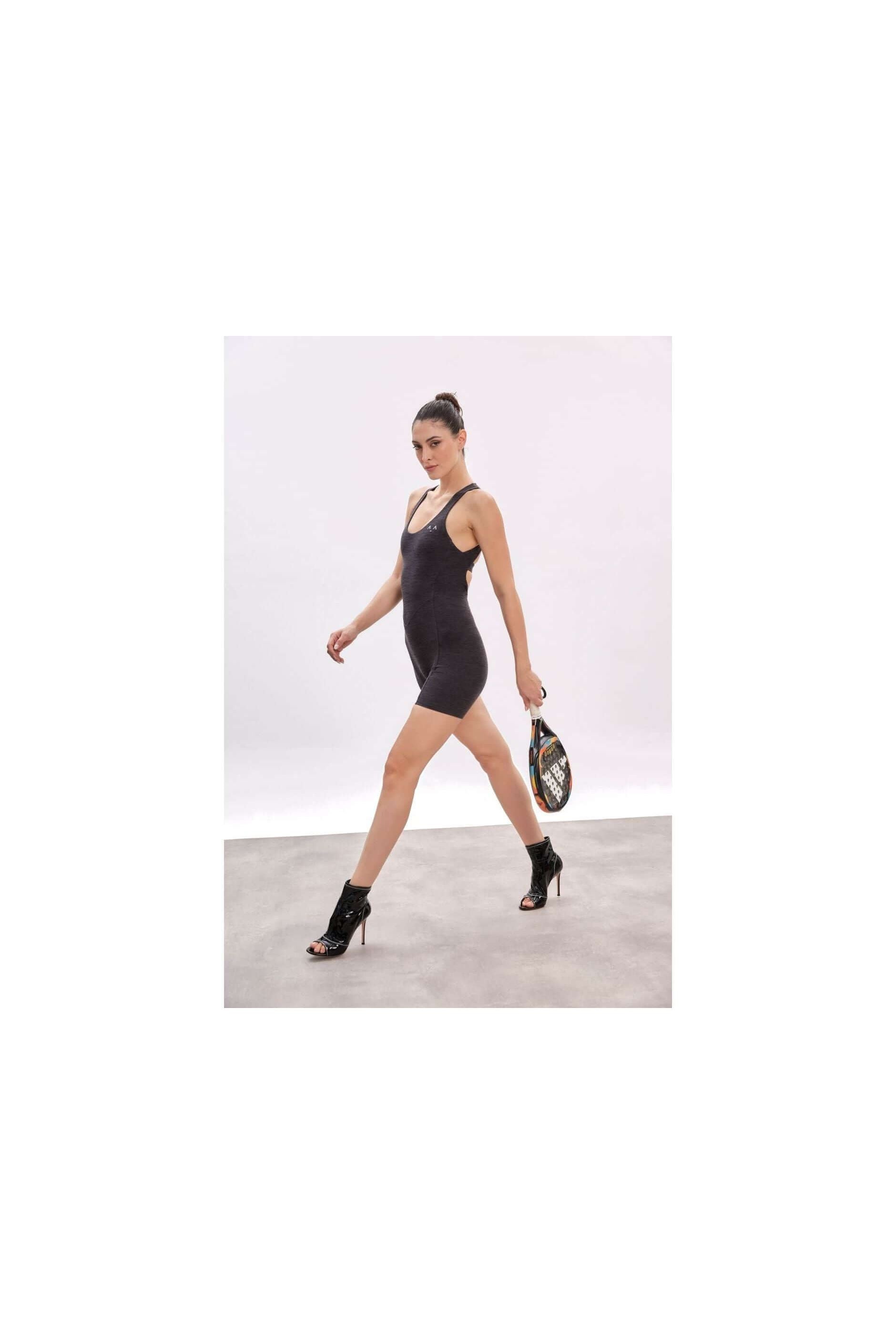 Ribbed Sculpt Open Back Jumpsuit
