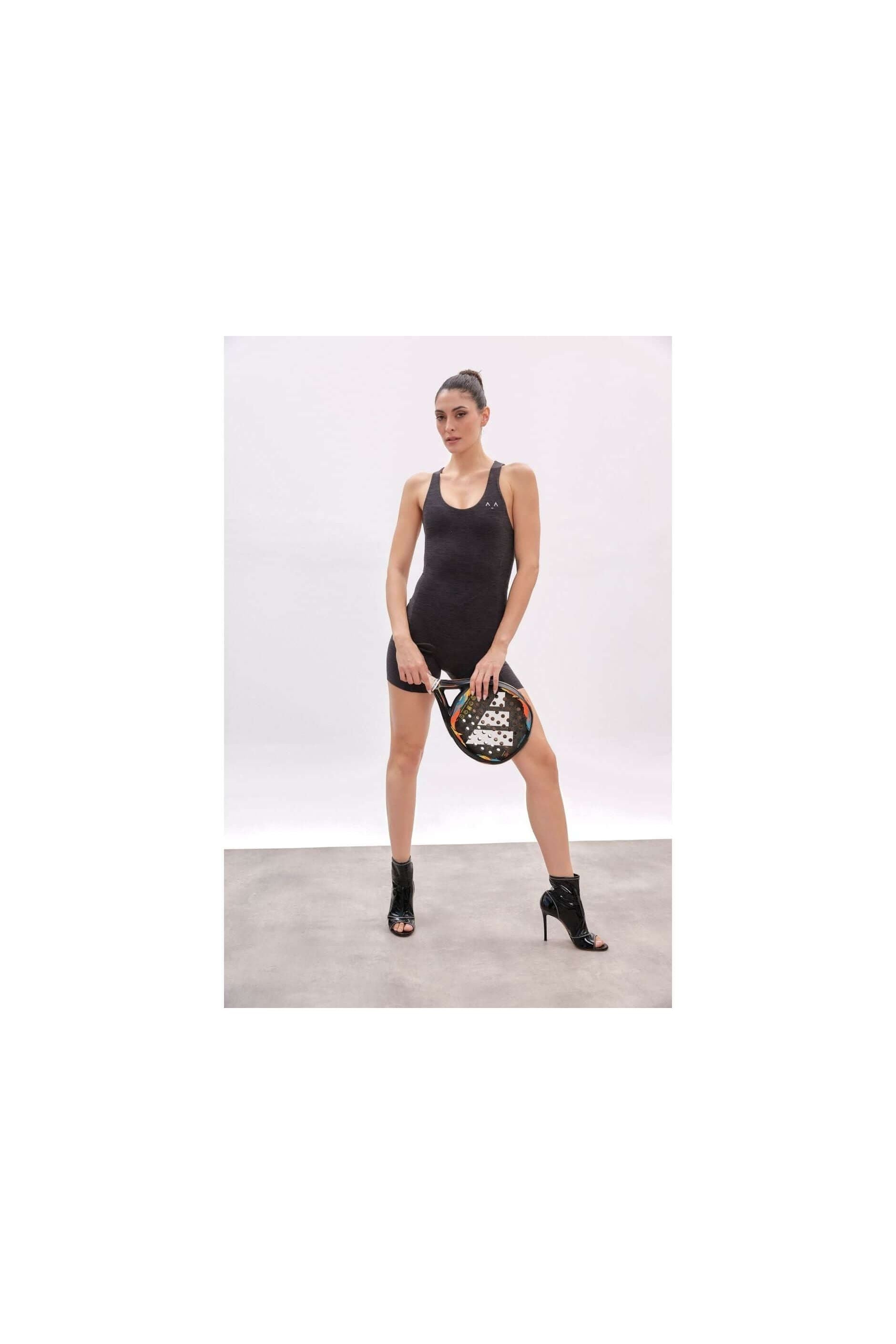Ribbed Sculpt Open Back Jumpsuit