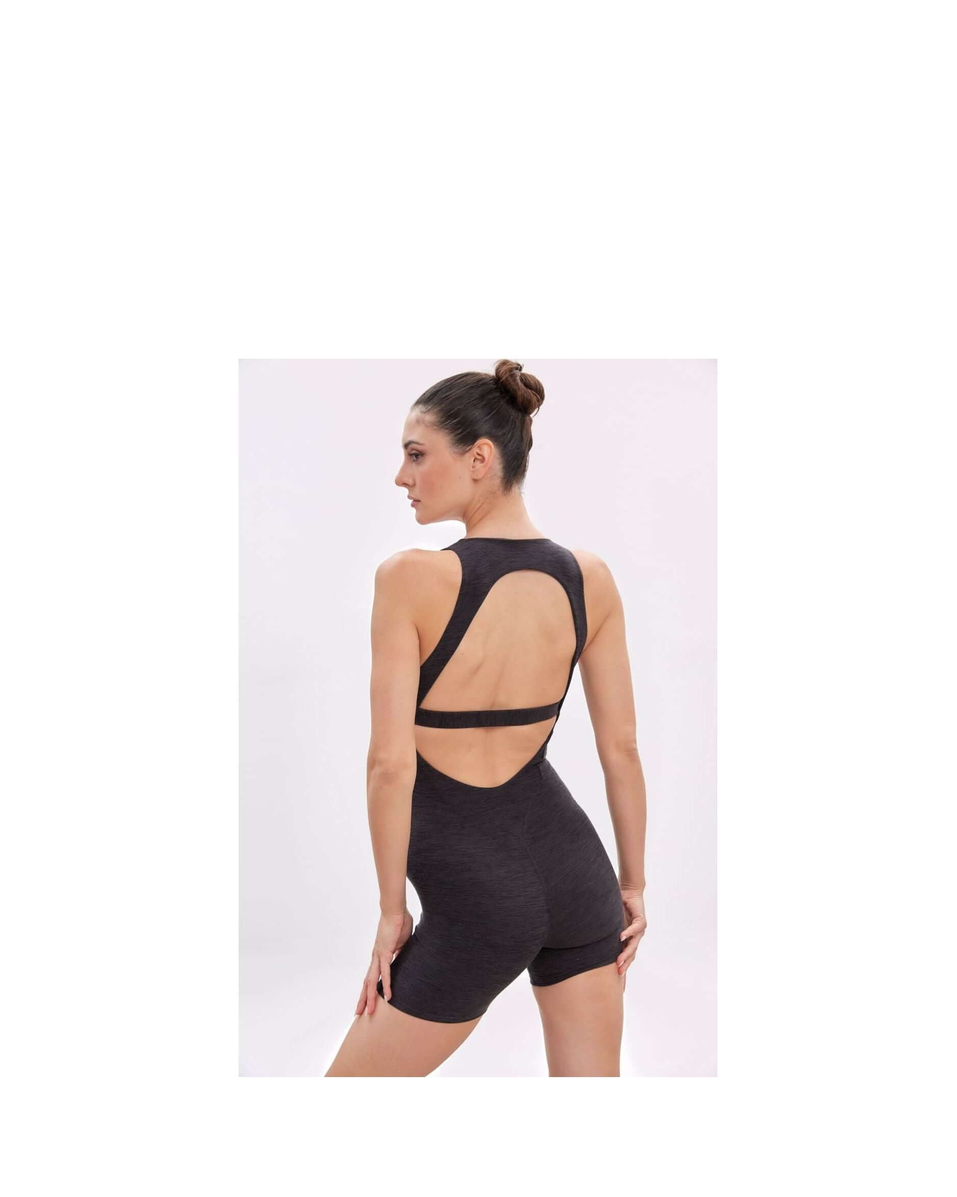 Ribbed Sculpt Open Back Jumpsuit