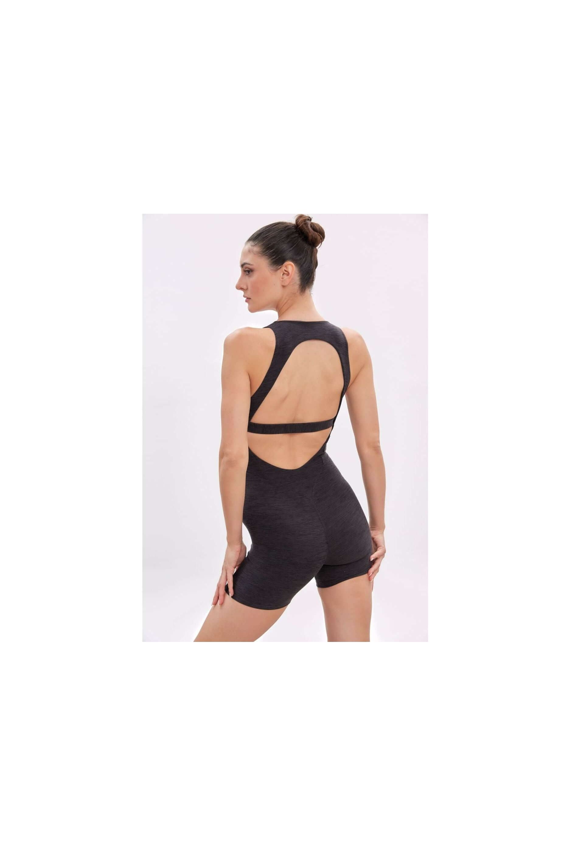 Ribbed Sculpt Open Back Jumpsuit