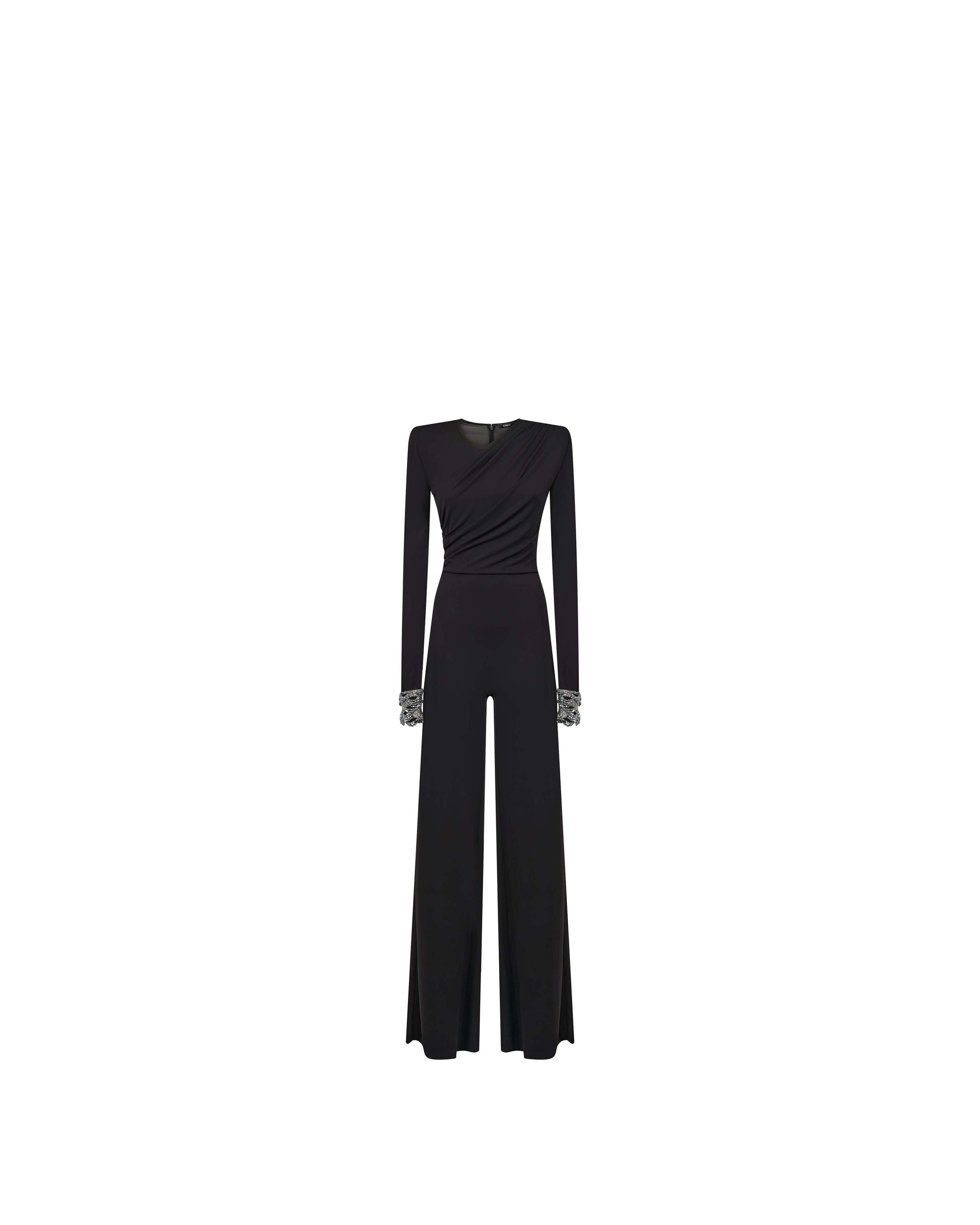 JUMPSUIT IN FLUID J. W/EMBR