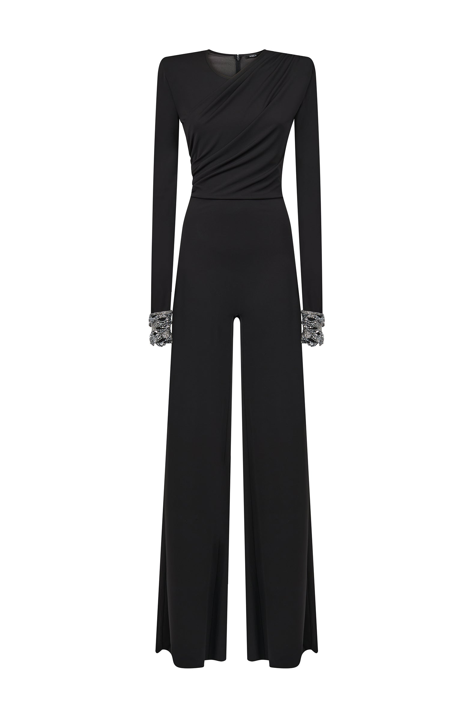 JUMPSUIT IN FLUID J. W/EMBR