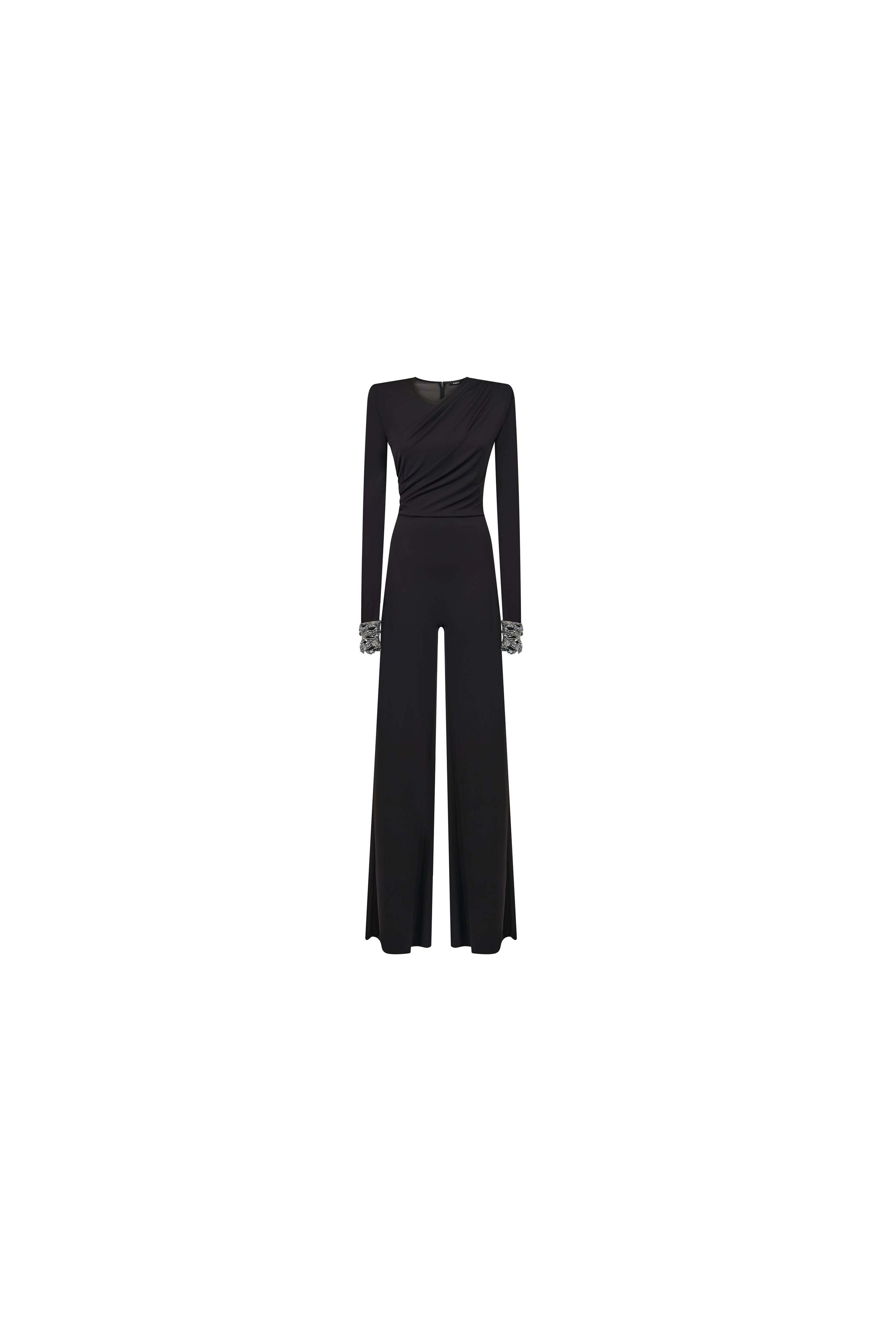 JUMPSUIT IN FLUID J. W/EMBR