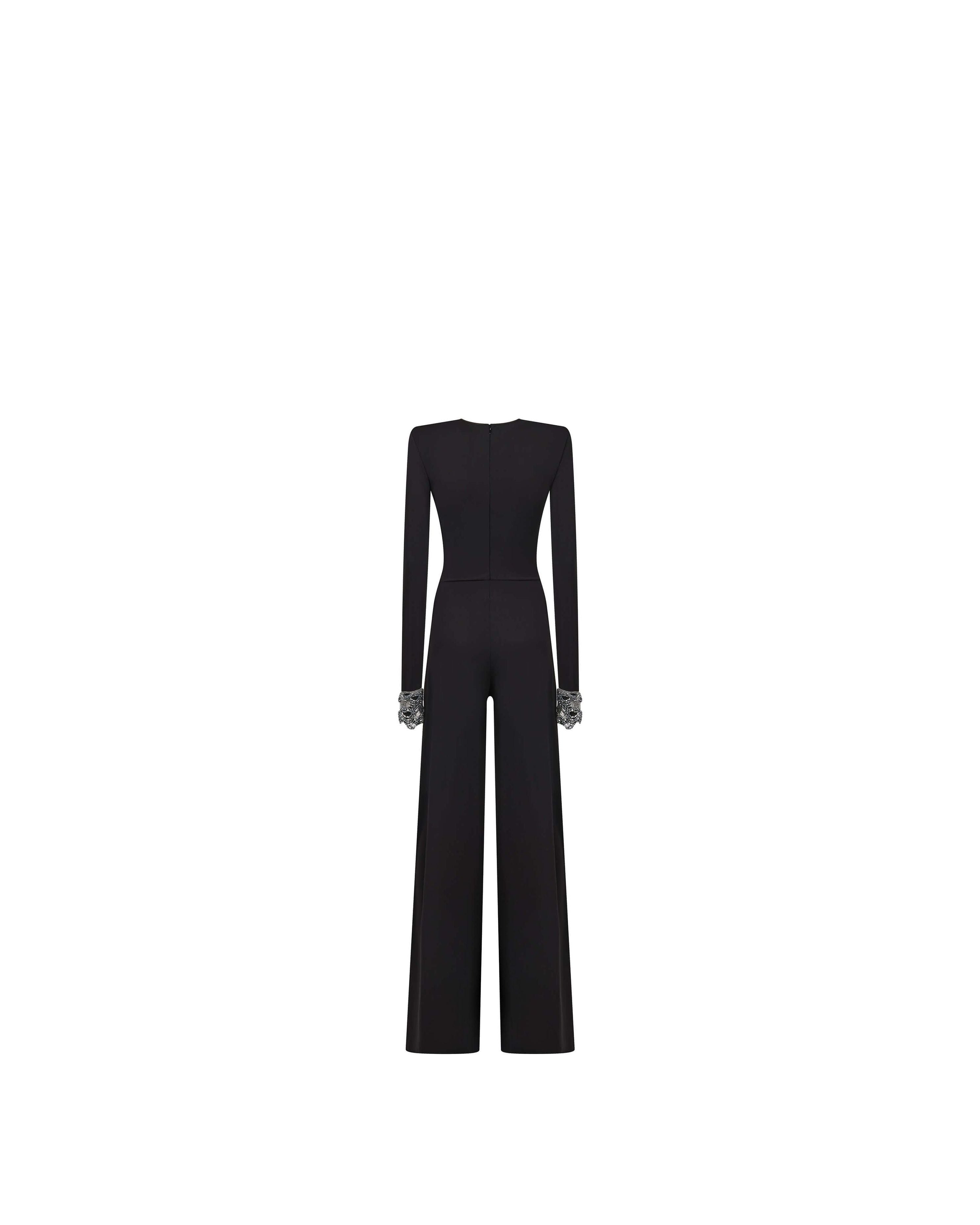 JUMPSUIT IN FLUID J. W/EMBR