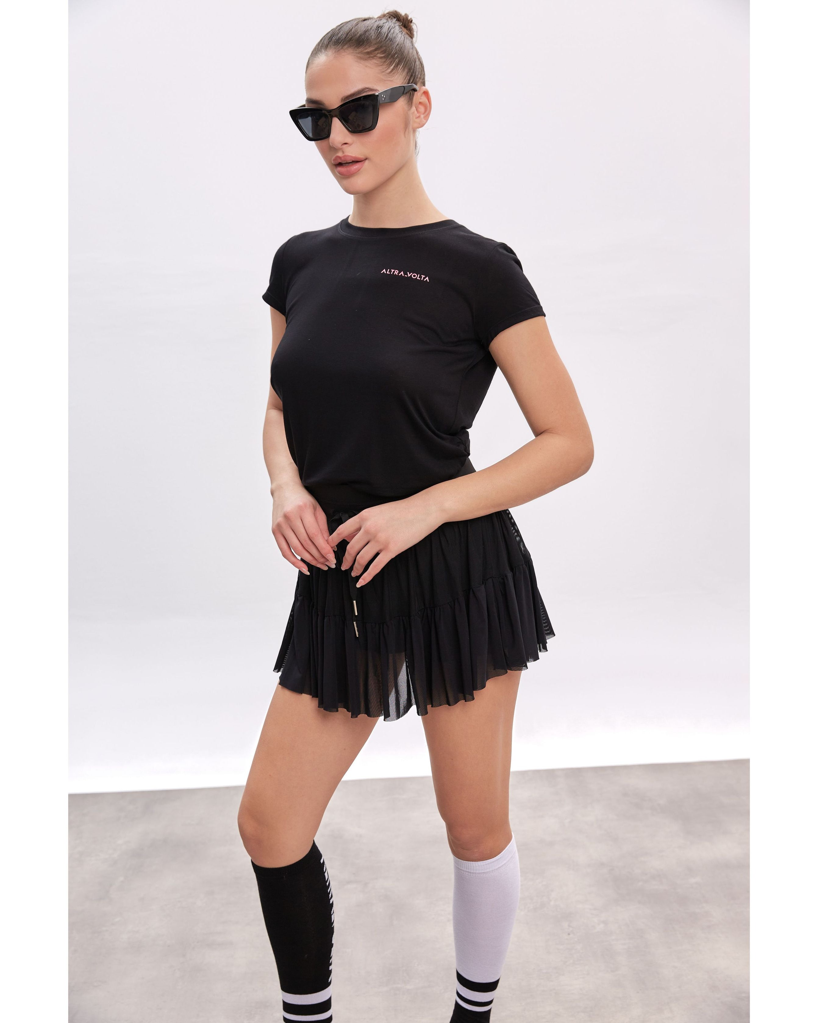 Layered Mesh Skirt with Inner Shorts