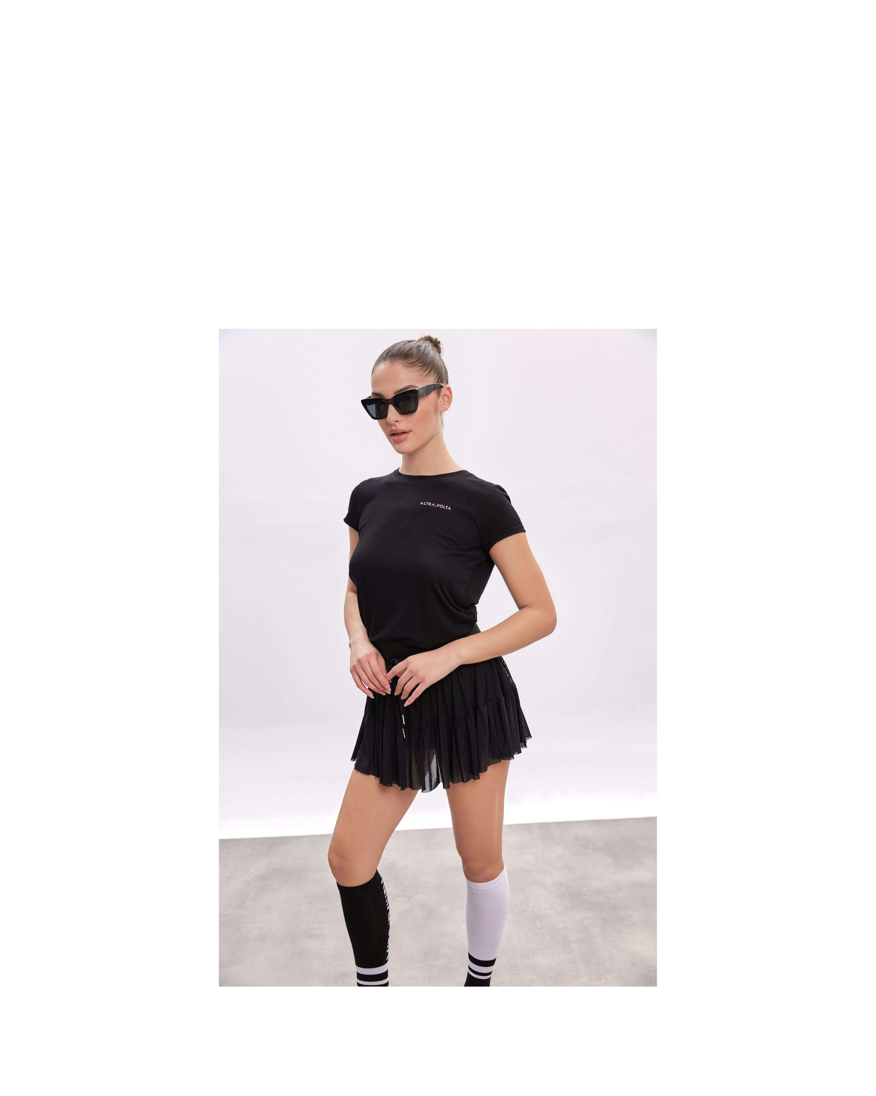 Layered Mesh Skirt with Inner Shorts