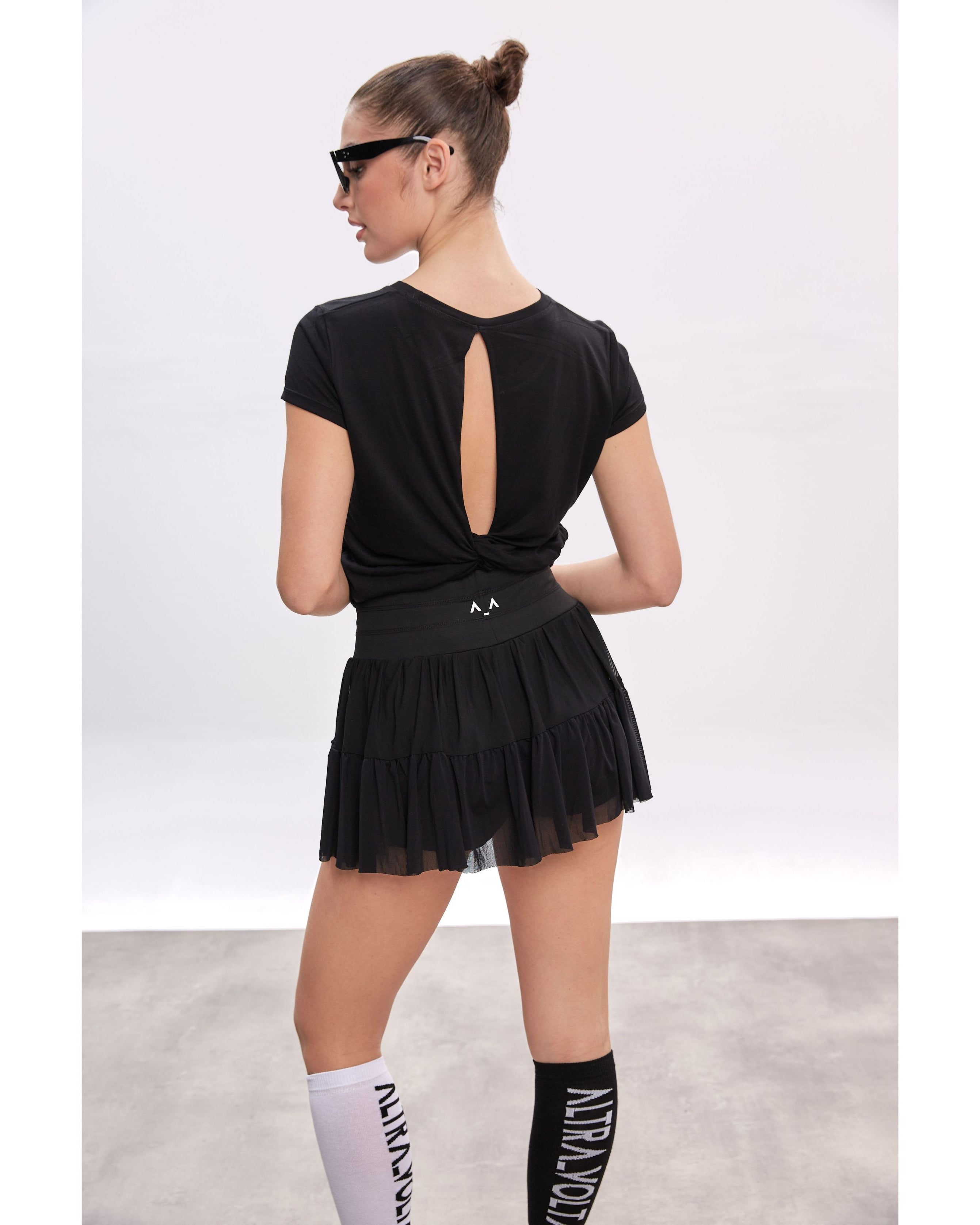 Layered Mesh Skirt with Inner Shorts