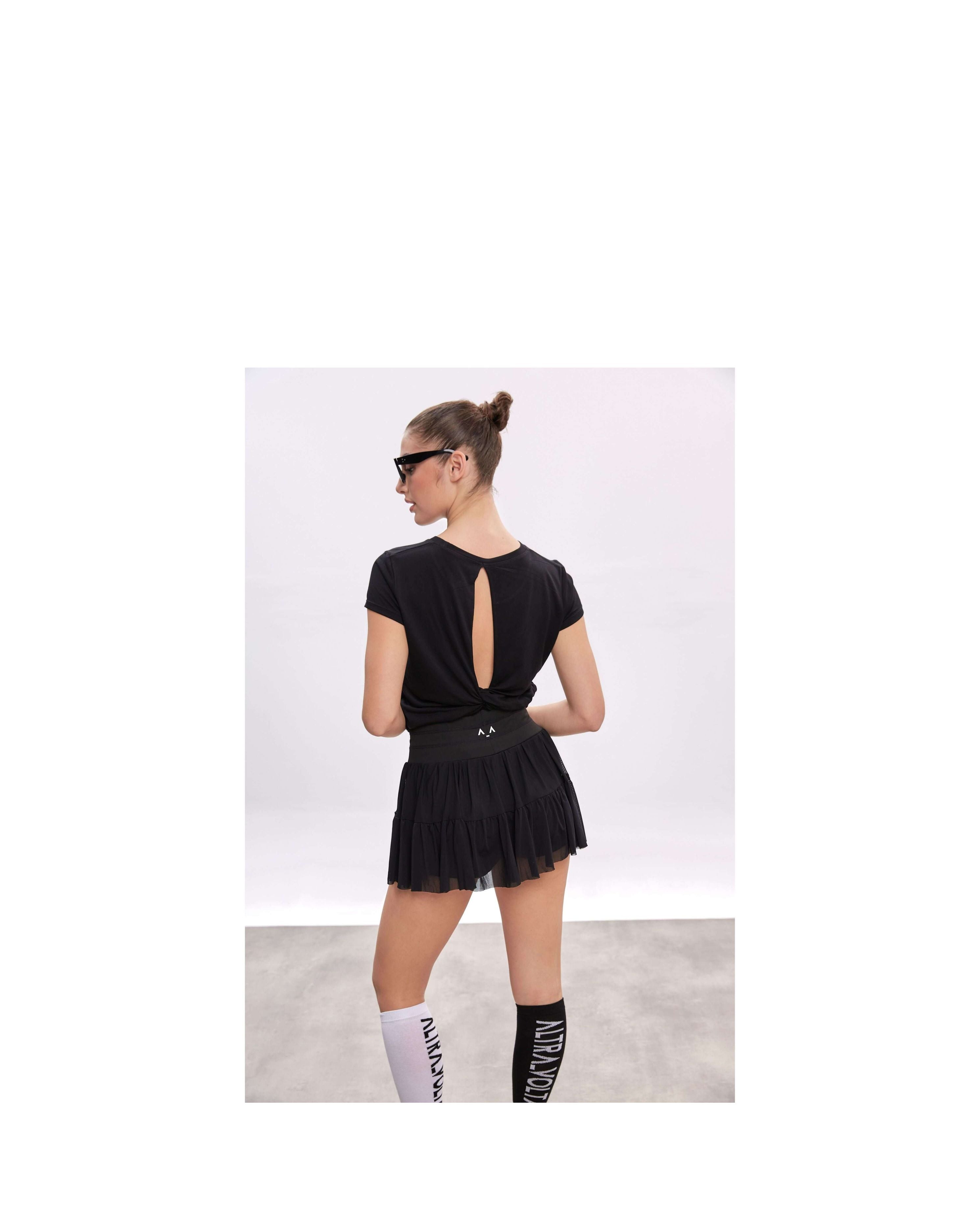 Layered Mesh Skirt with Inner Shorts