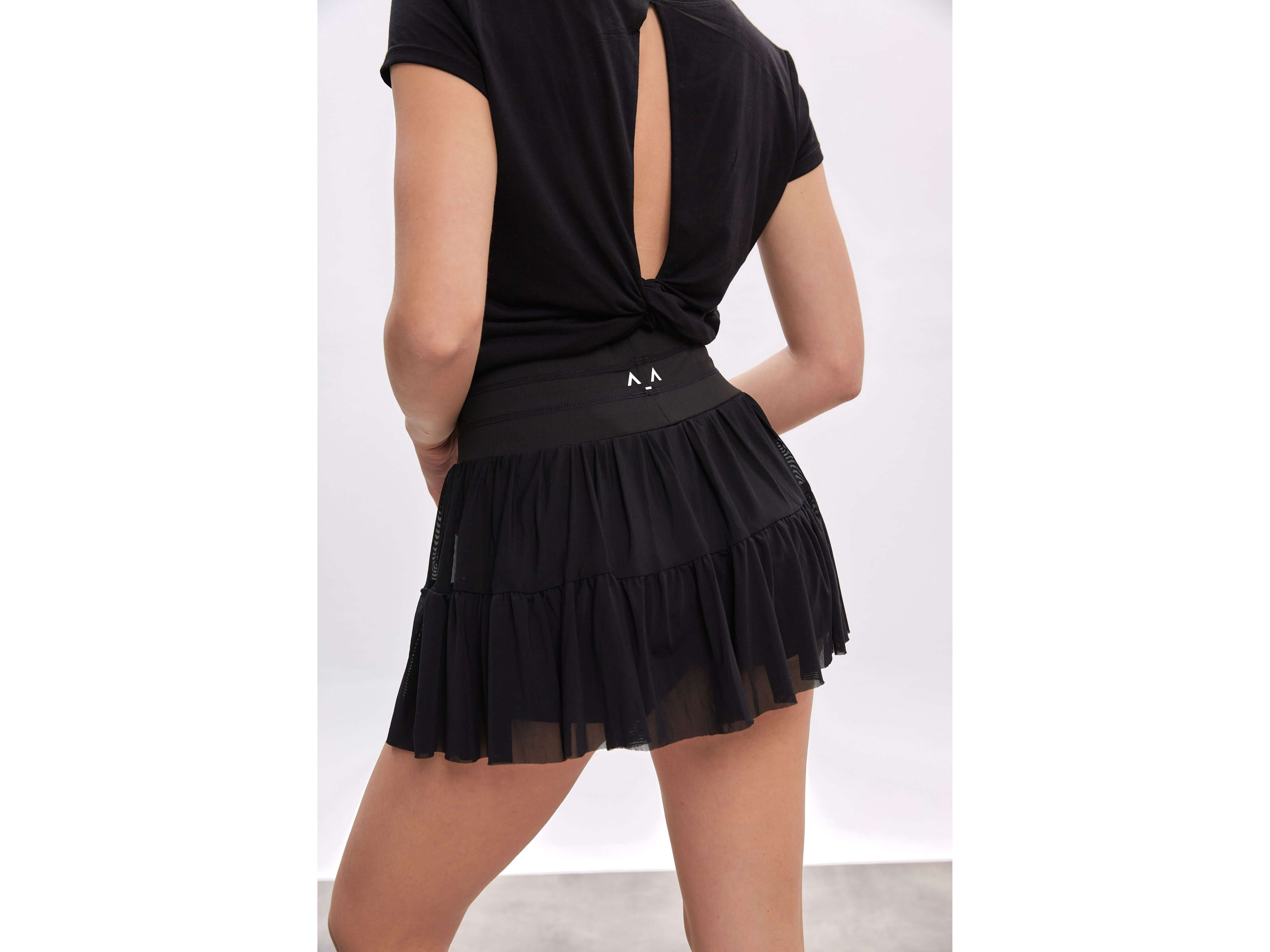 Layered Mesh Skirt with Inner Shorts