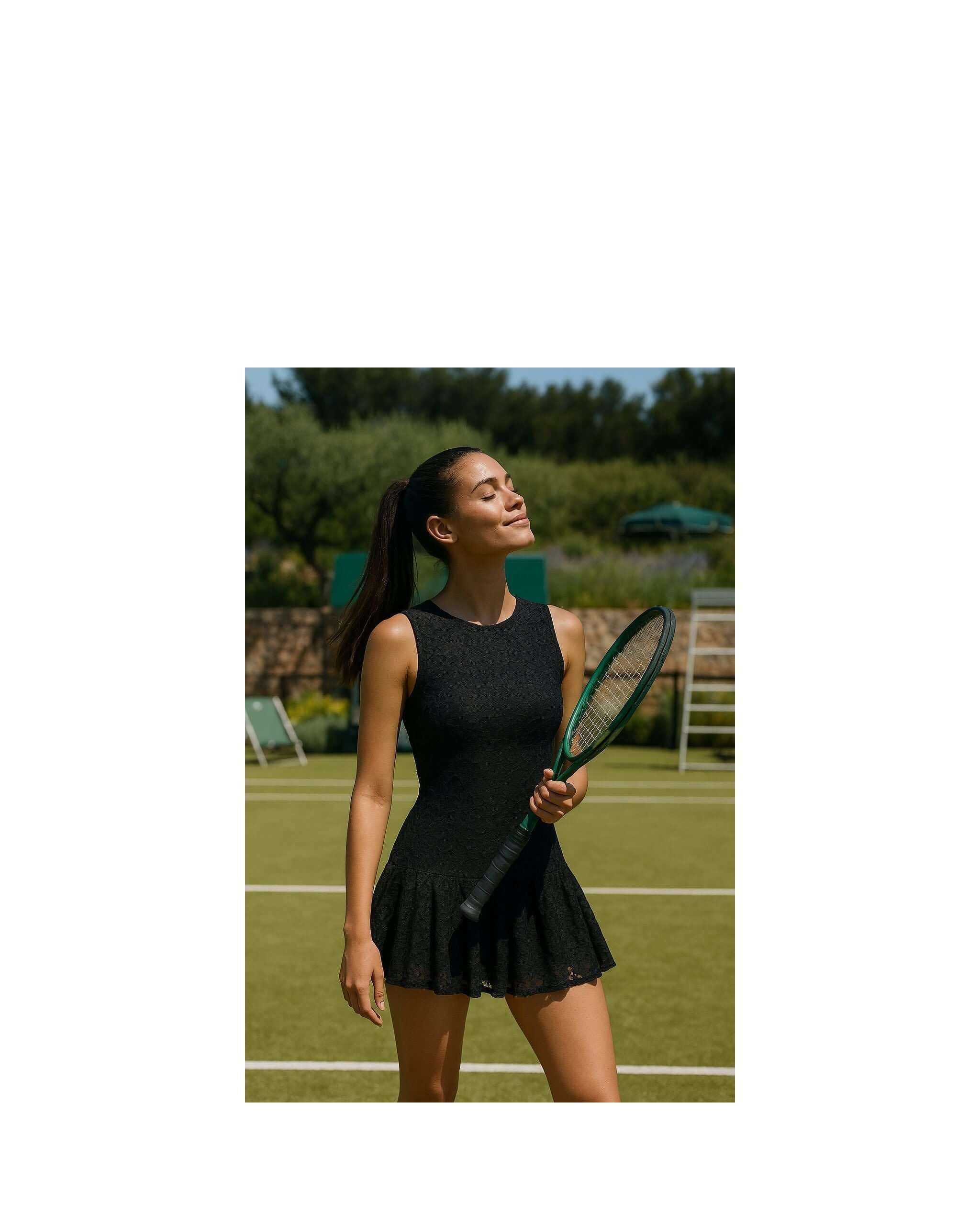 Lace Power Dress with Shorts | Black