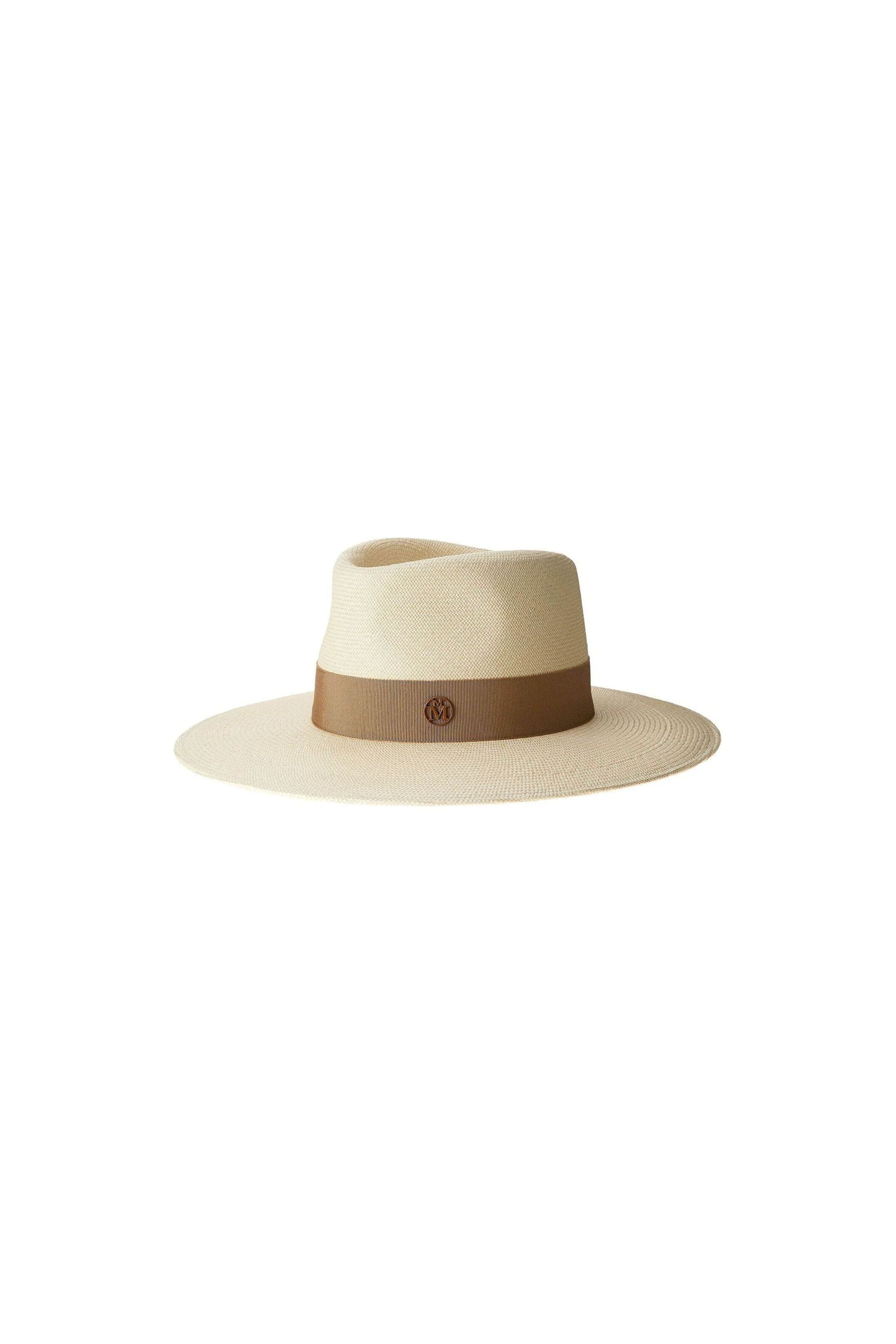 Chapeau Charles timeless Cuenca hat in cream with brown band, perfect for summer outings and stylish fashion.