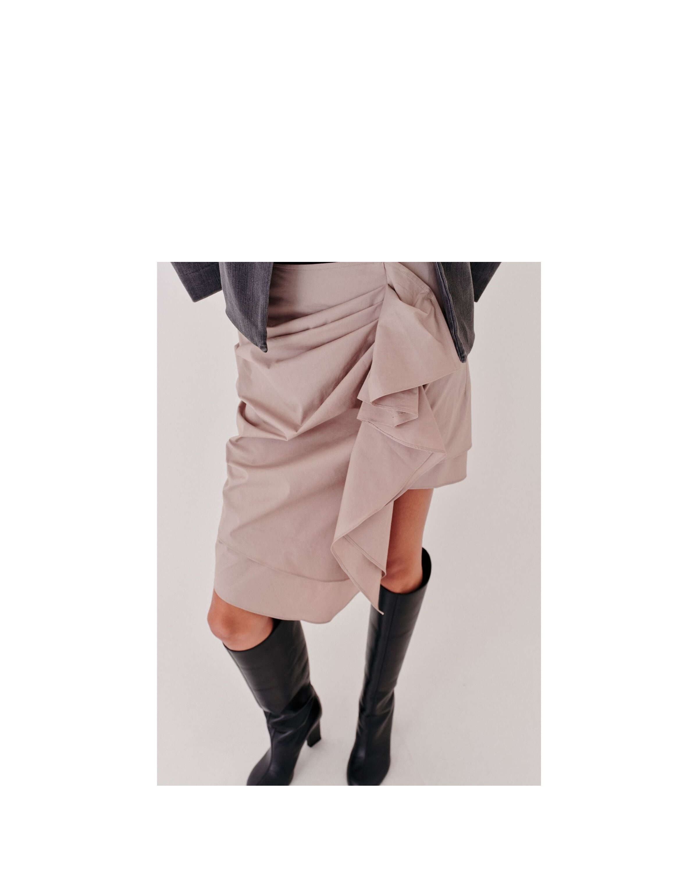 Cyprus Side Drape Skirt
