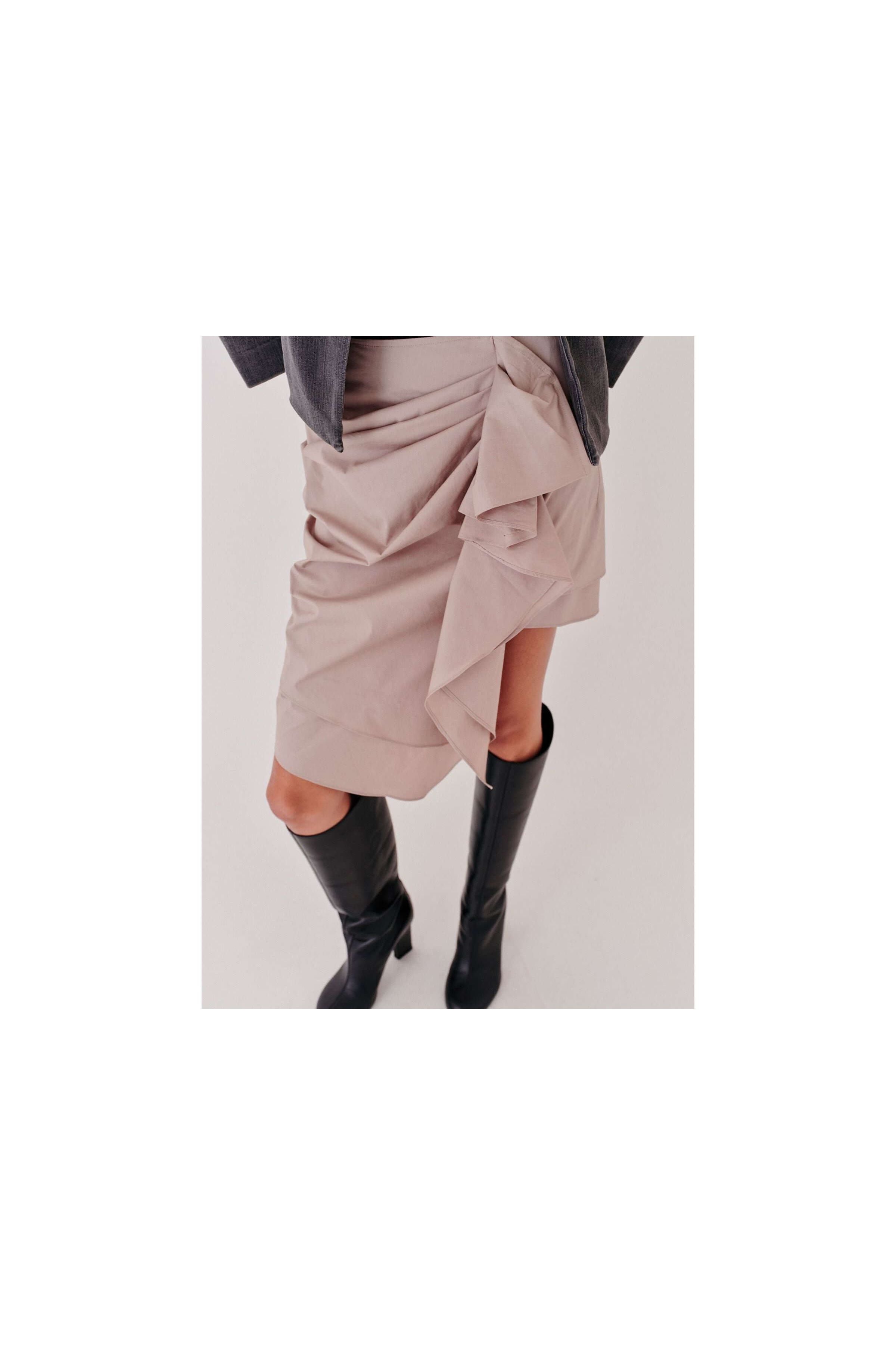 Cyprus Side Drape Skirt