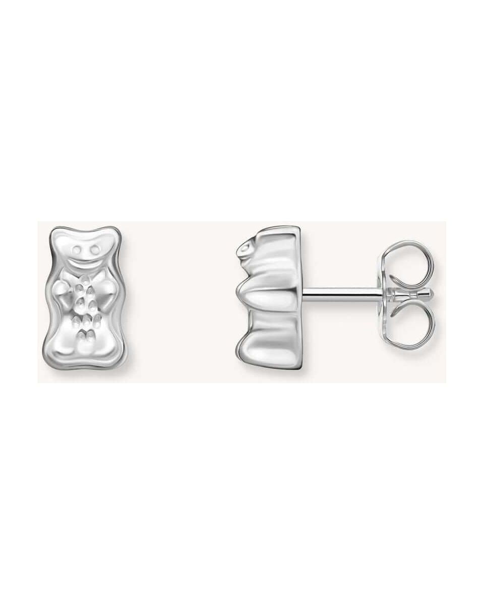 Clous d'oreilles Ours d'Or HARIBO en argent, en forme de bonbon, parfaits pour les amateurs de sucreries.