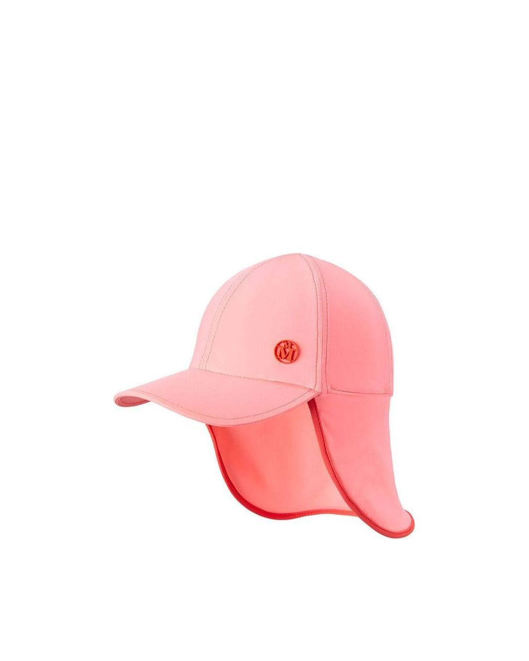 Casquette Gabin en tissu lycra corail rose, imperméable et protectrice contre les UV pour enfants.