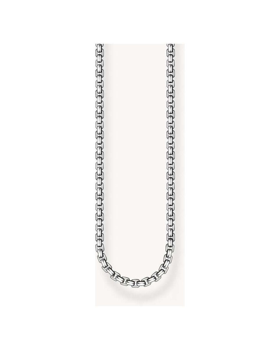 Chaîne maille vénitienne noircie en argent 925, épaisseur 2,00 mm, style Rebel at heart.