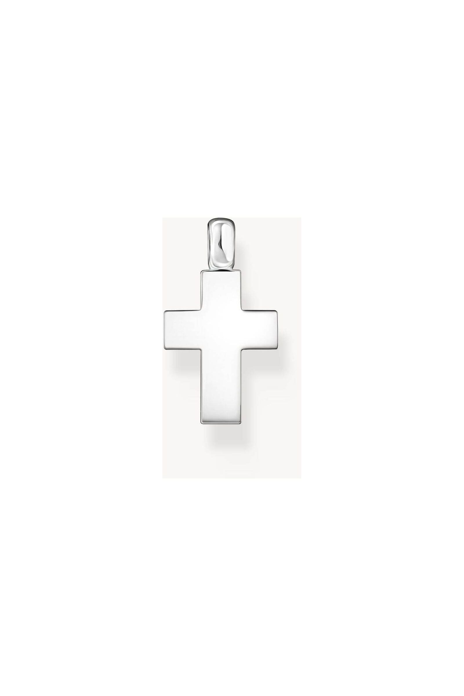 Pendentif croix en argent 925 recyclé, design classique et minimaliste, parfait à porter avec une chaîne THOMAS SABO.