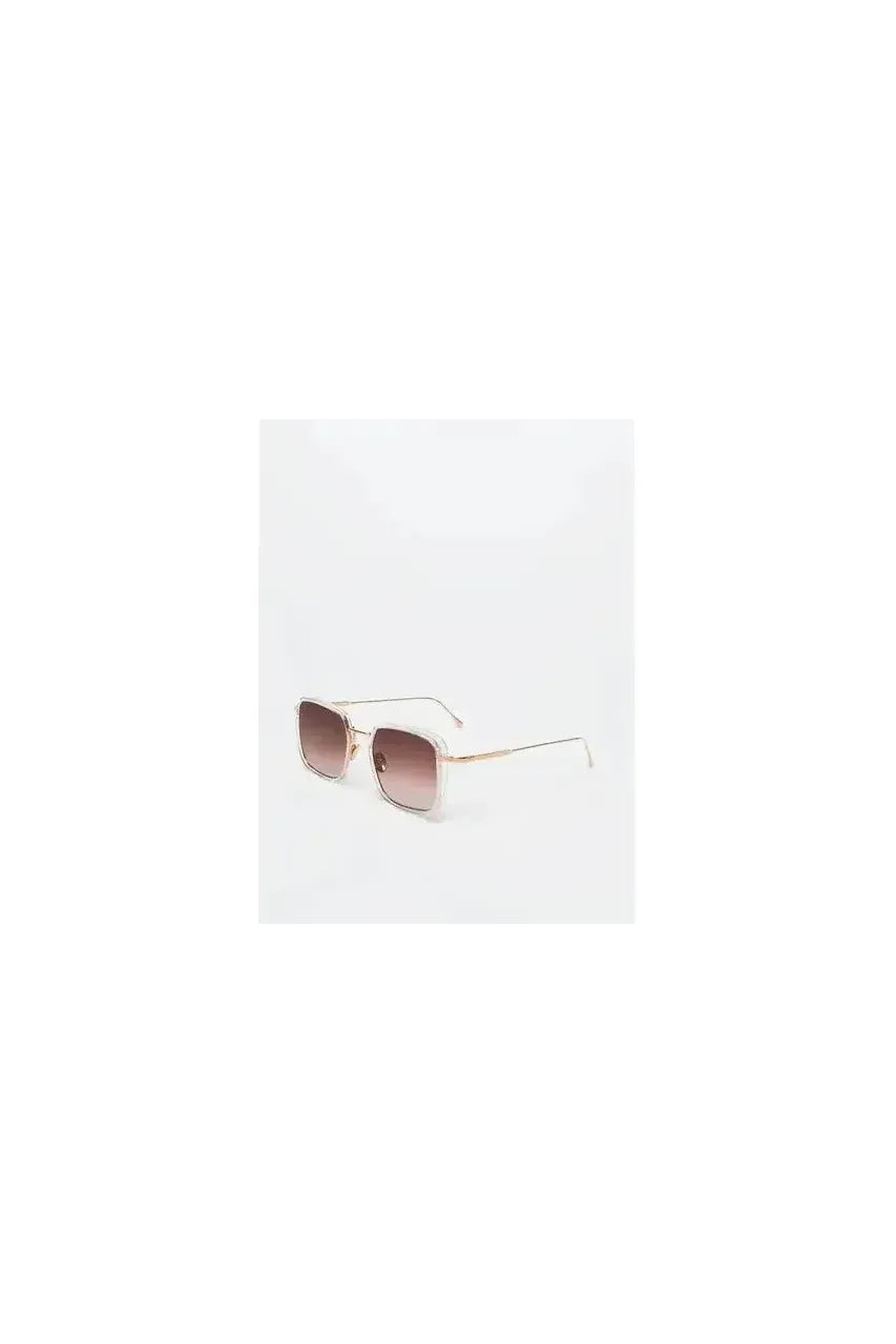 Lunettes de soleil Whitney C186 en Crystal rose gold 22 carats, élégantes et raffinées.