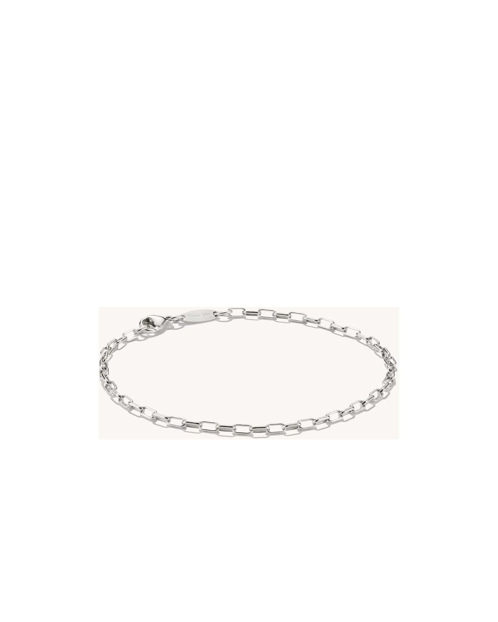 Bracelet charm Paperclip en argent 925 recyclé, design moderne et personnalisable