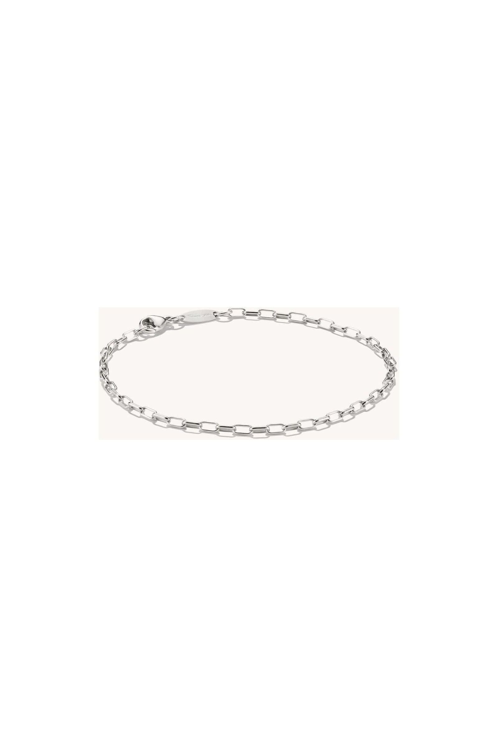 Bracelet charm Paperclip en argent 925 recyclé, design moderne et personnalisable