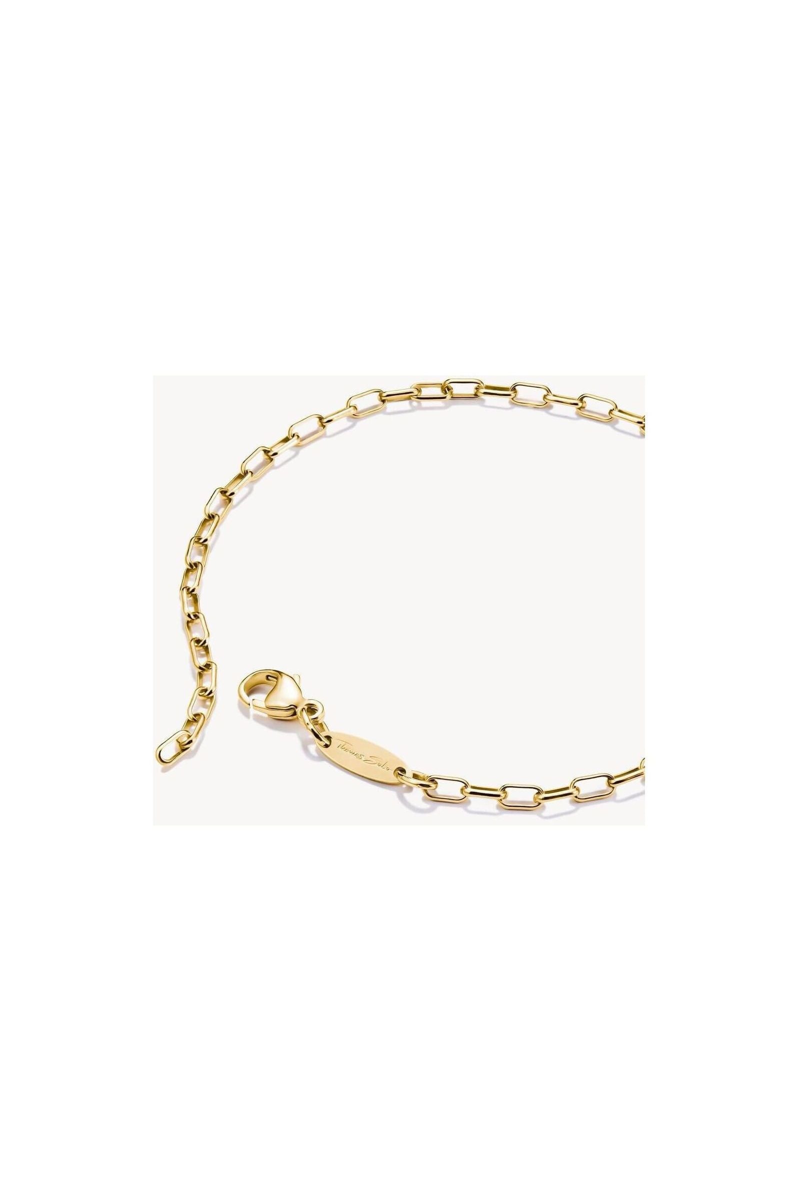 Bracelet charm Paperclip en plaqué or 18 carats avec maillons ovales allongés, design moderne et élégant.