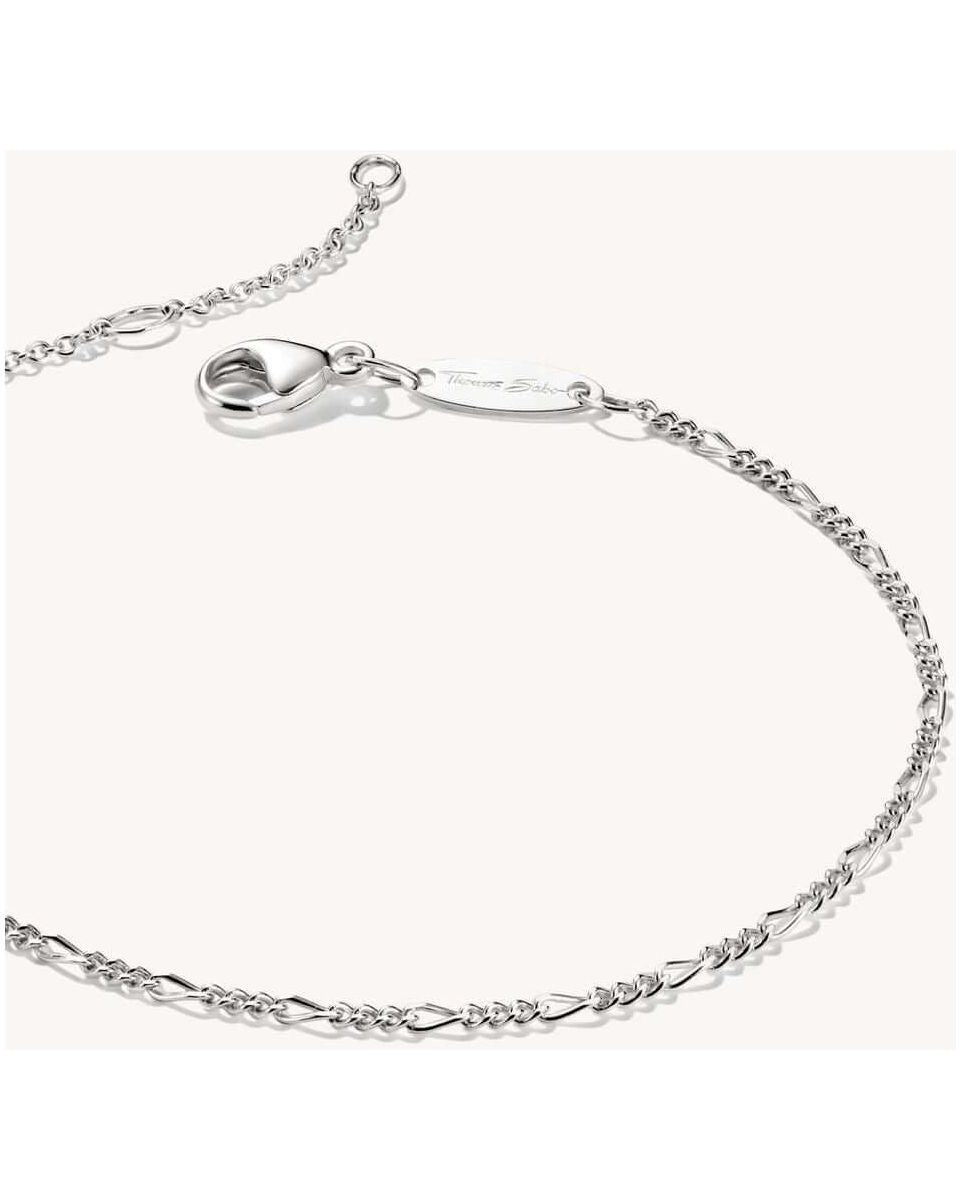 Bracelet charm en argent 925 recyclé au design Figaro, élégant et polyvalent avec maillons ovales et ronds.