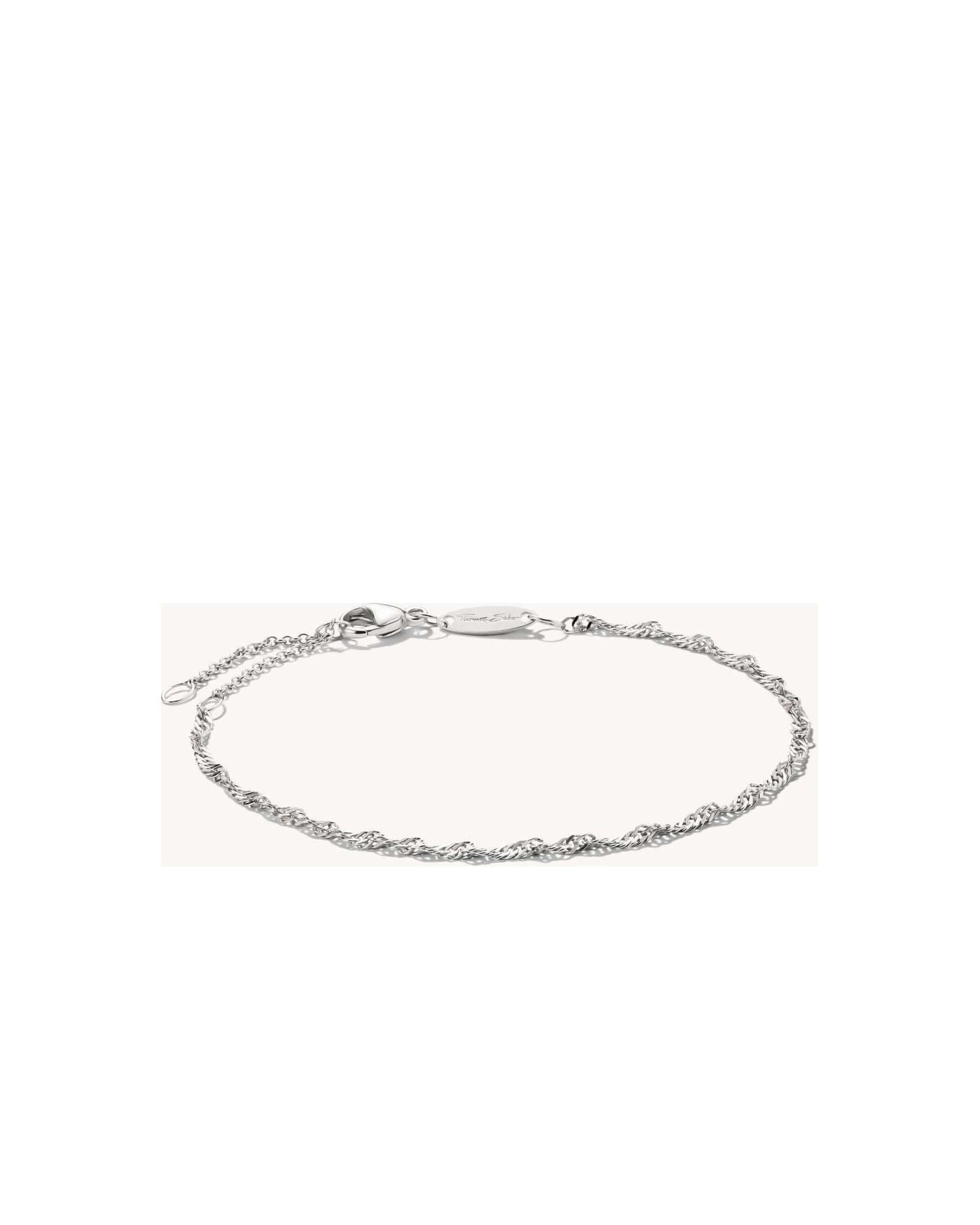 BRACELET CHARM DESIGN SINGAPOUR en argent 925 recyclé avec filigrane en spirale, ajustable pour un style unique.